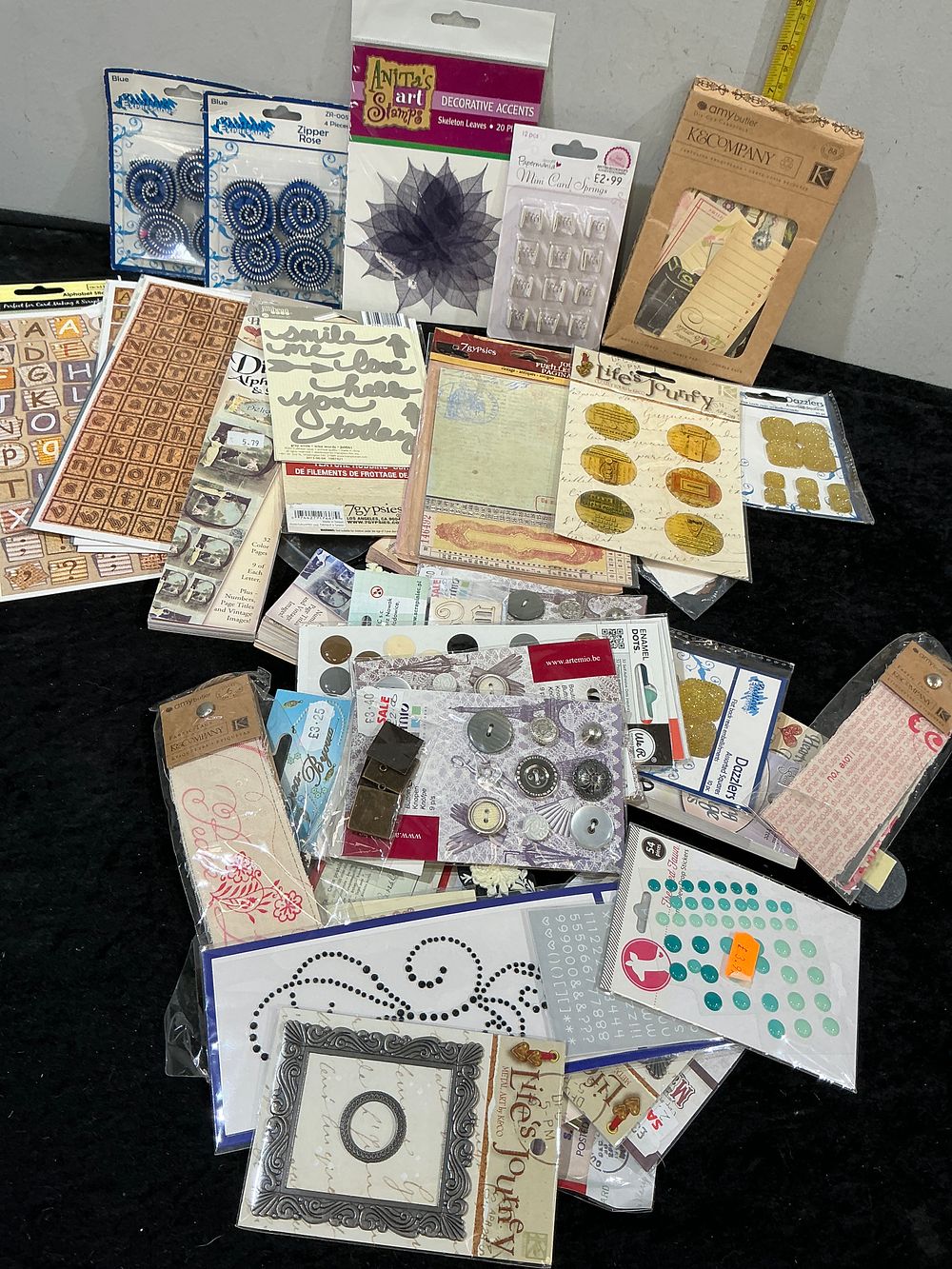 Lot 218: A Collection of Assorted Scrapbooking and Papercraft Embellishments and Supplies
