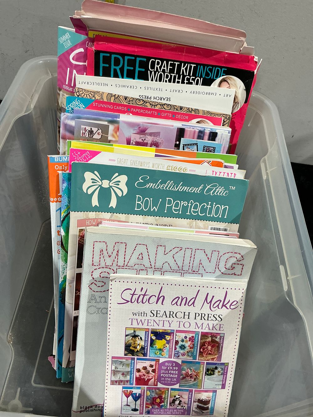 Lot 308: A Collection of Crafting Magazines and Instructional Books Published by Search Press and Others