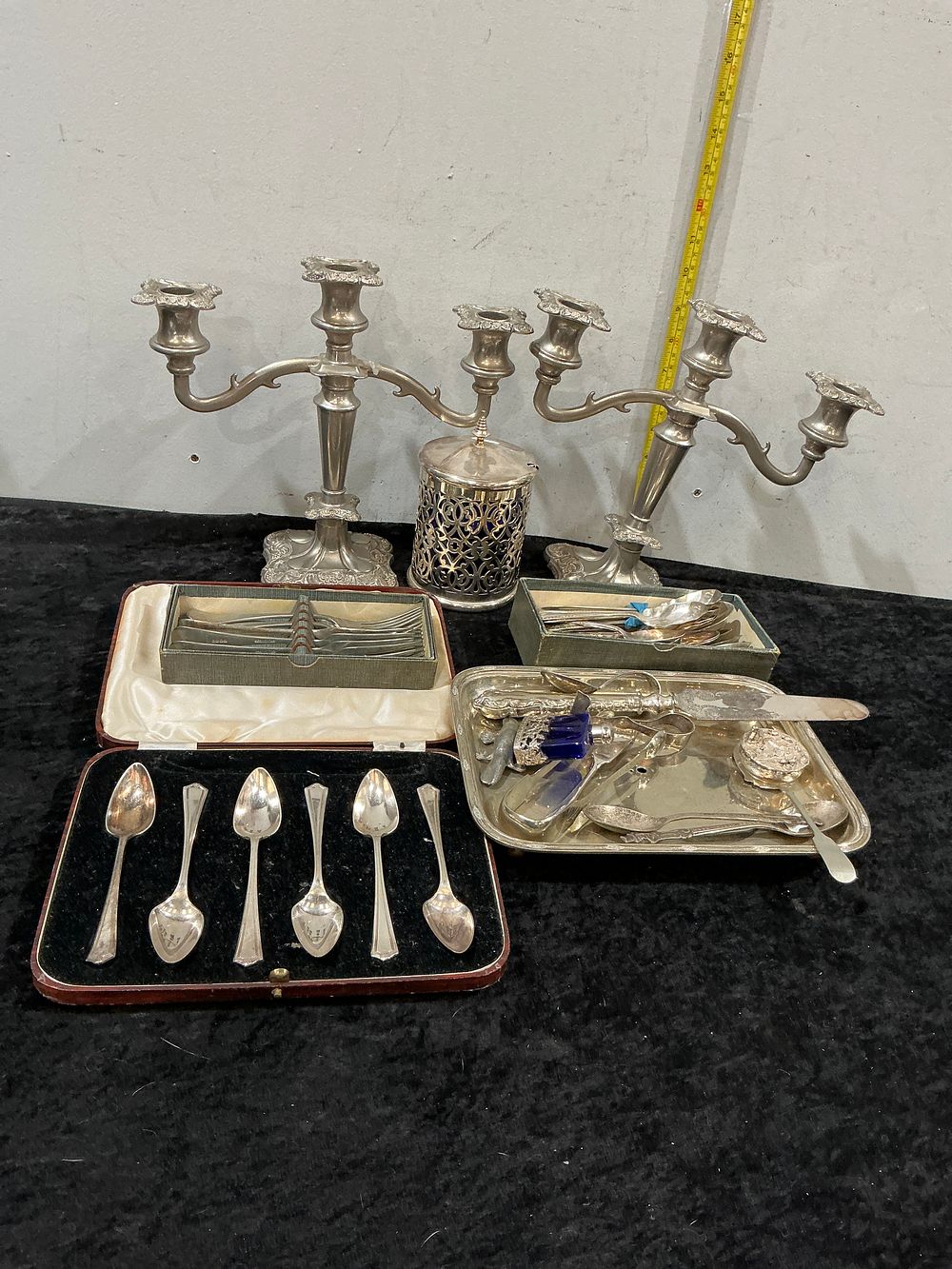 Lot 404: A Collection of Silver Plated and Silver Toned Items