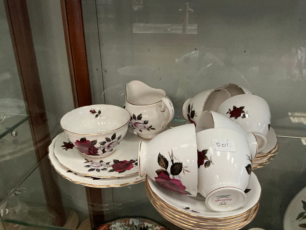 Lot 234: A Set of Colclough Amoretta Pattern Bone China Teaware
