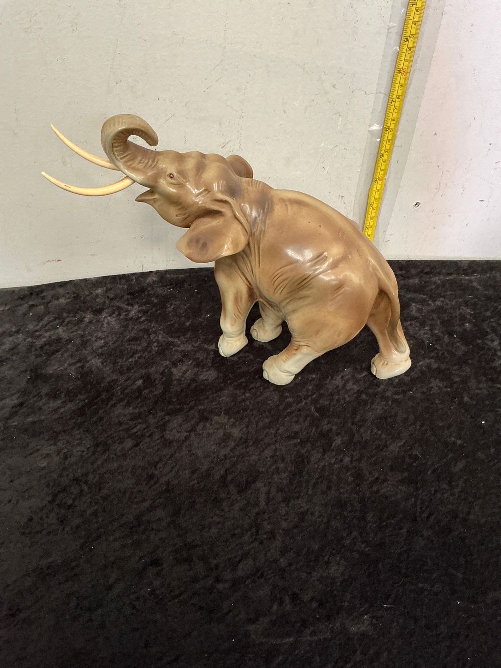 Lot 243: A Large Royal Copenhagen Porcelain African Elephant Figurine, Model 1721