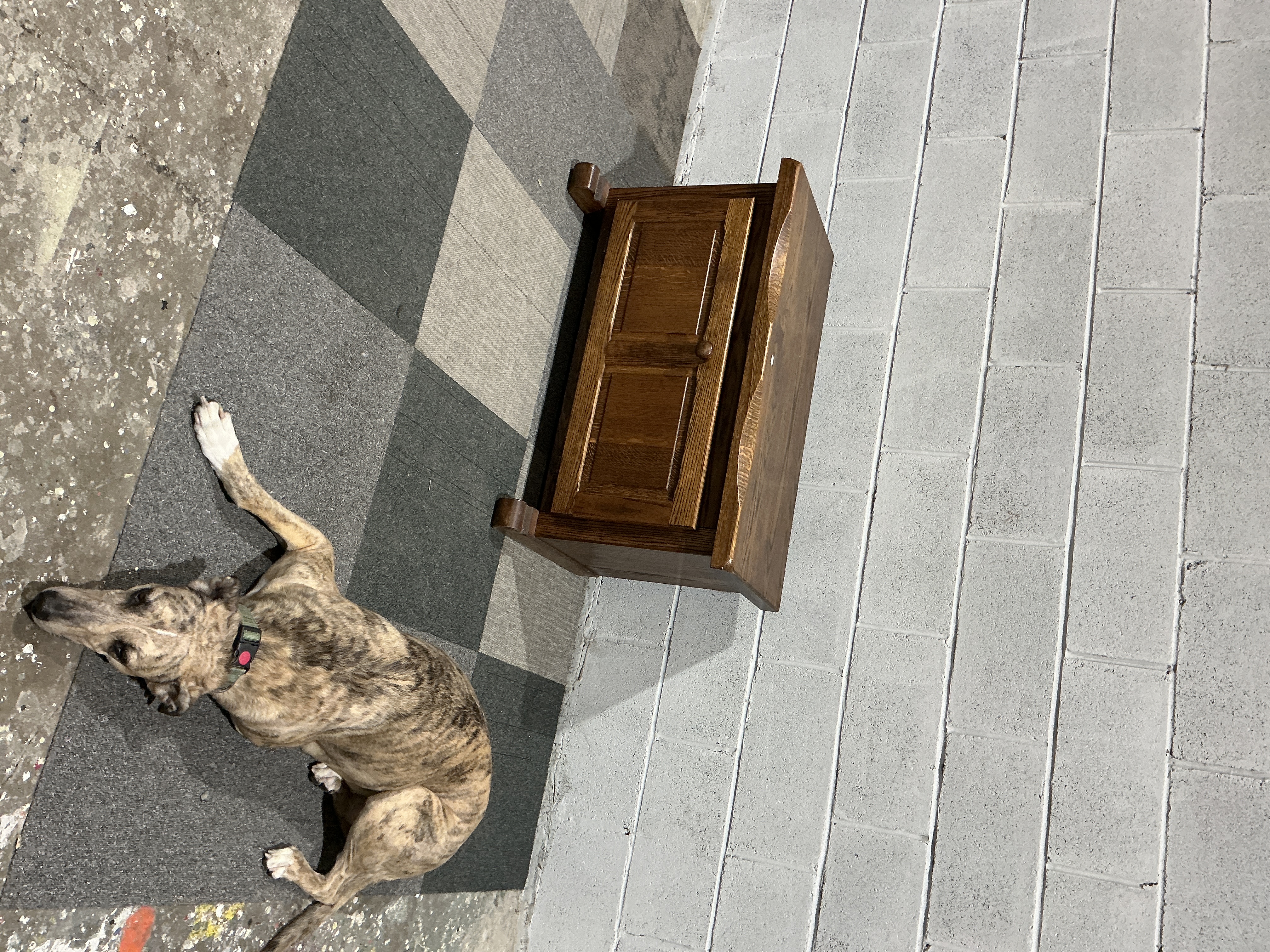Arts and Crafts Golden Oak Canterbury Music Cabinet