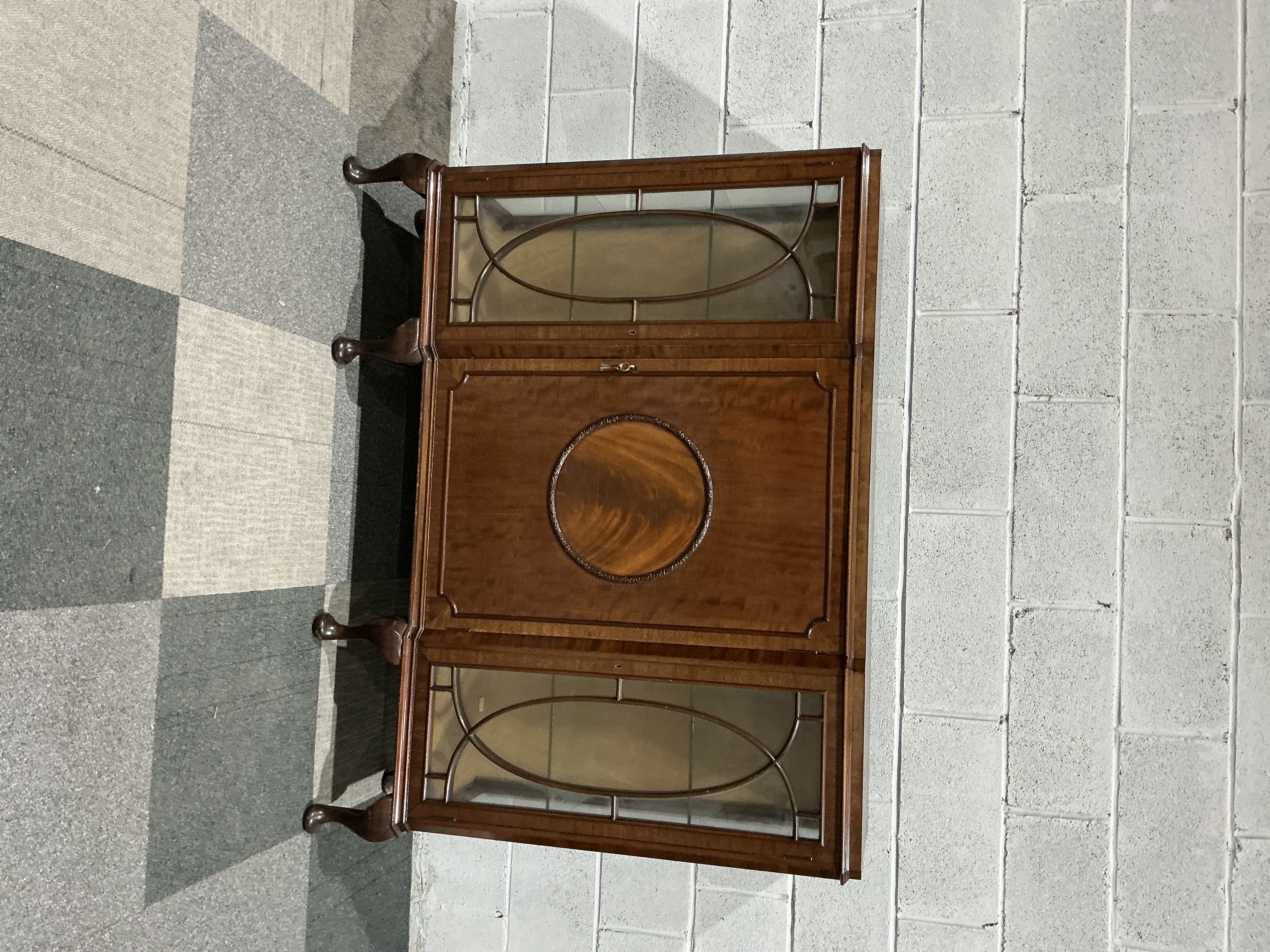 An Edwardian Mahogany Inlaid Display Cabinet