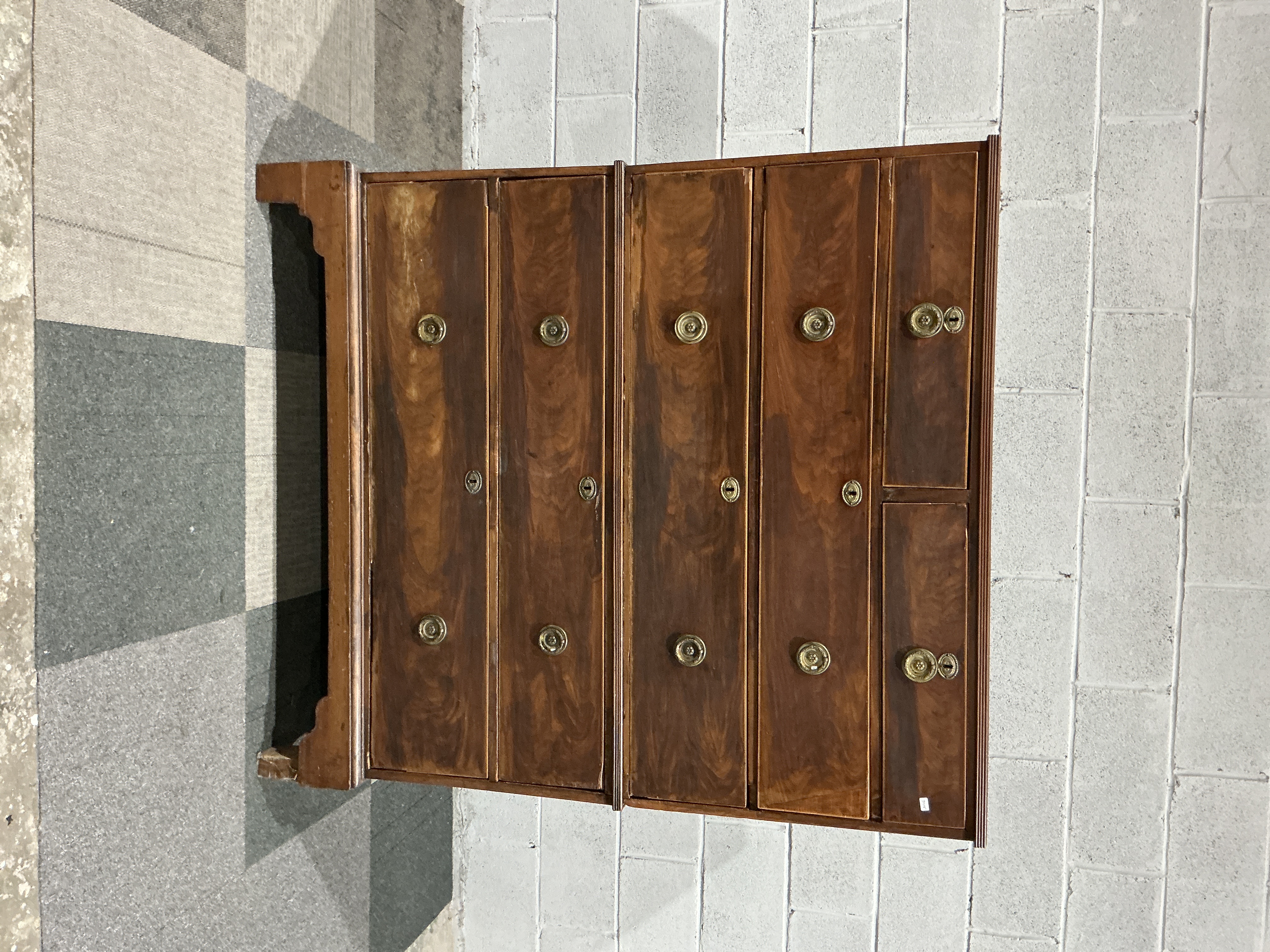 George III Flame Mahogany Chest-on-Chest
