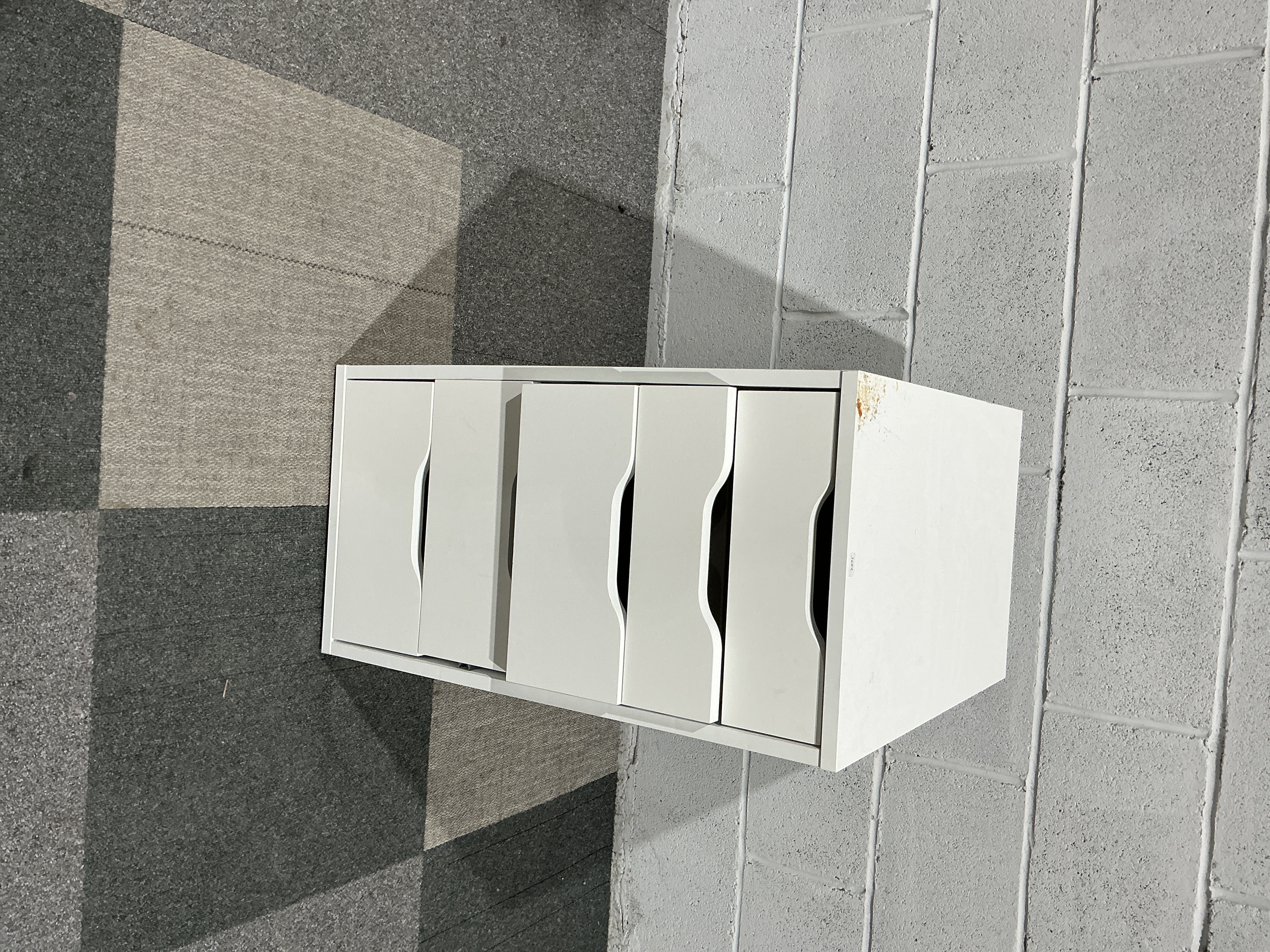 IKEA Alex White Five Drawer Storage Unit