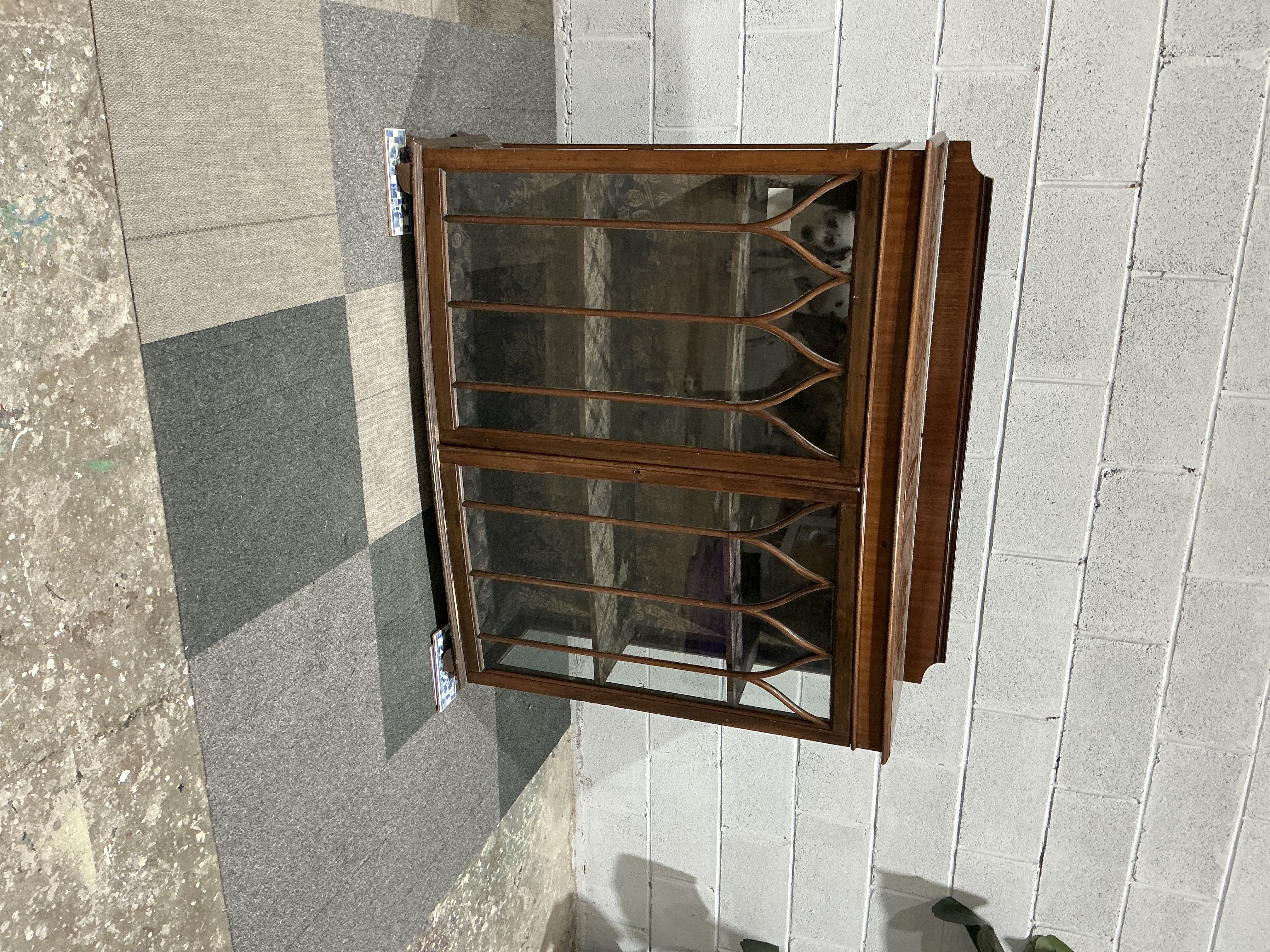A George III Style Mahogany Glazed Wall Cabinet
