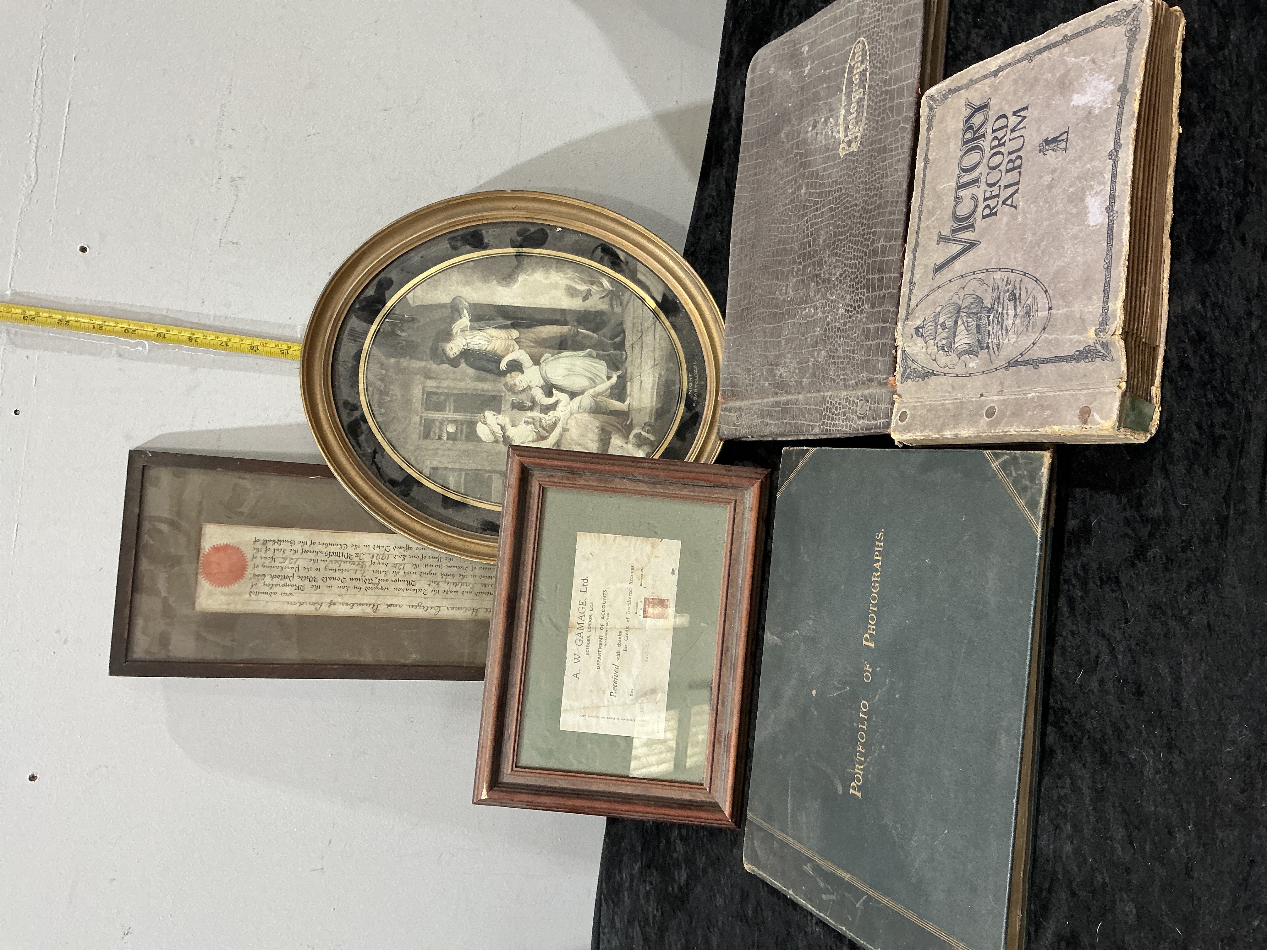 A Collection of Early 20th Century London Ephemera, Framed Documents, and Photograph Albums