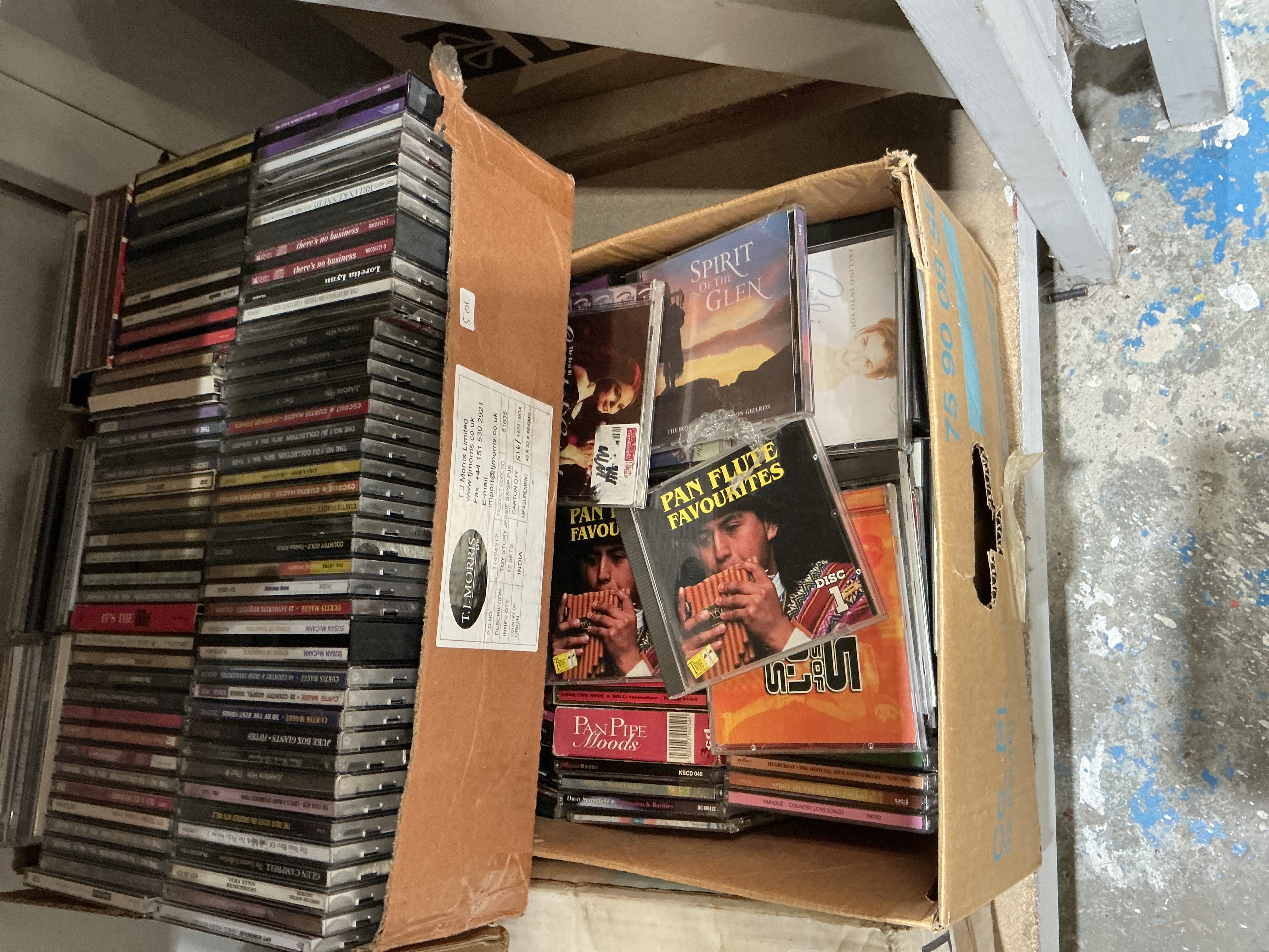 A Collection of Approximately 80 to 100 Easy Listening and Country Music CDs