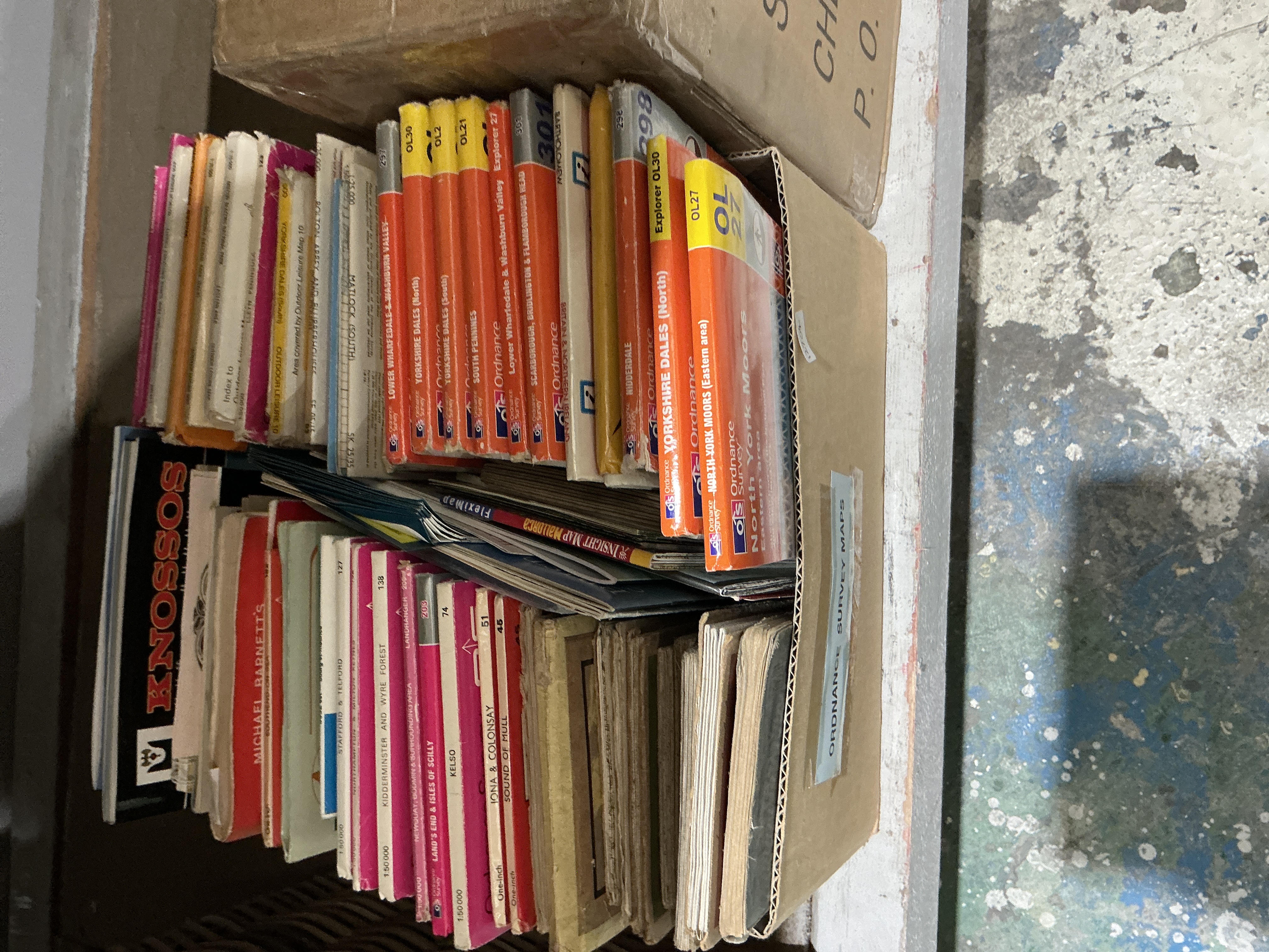 A Collection of Approximately 30 Ordnance Survey Maps and Travel Books