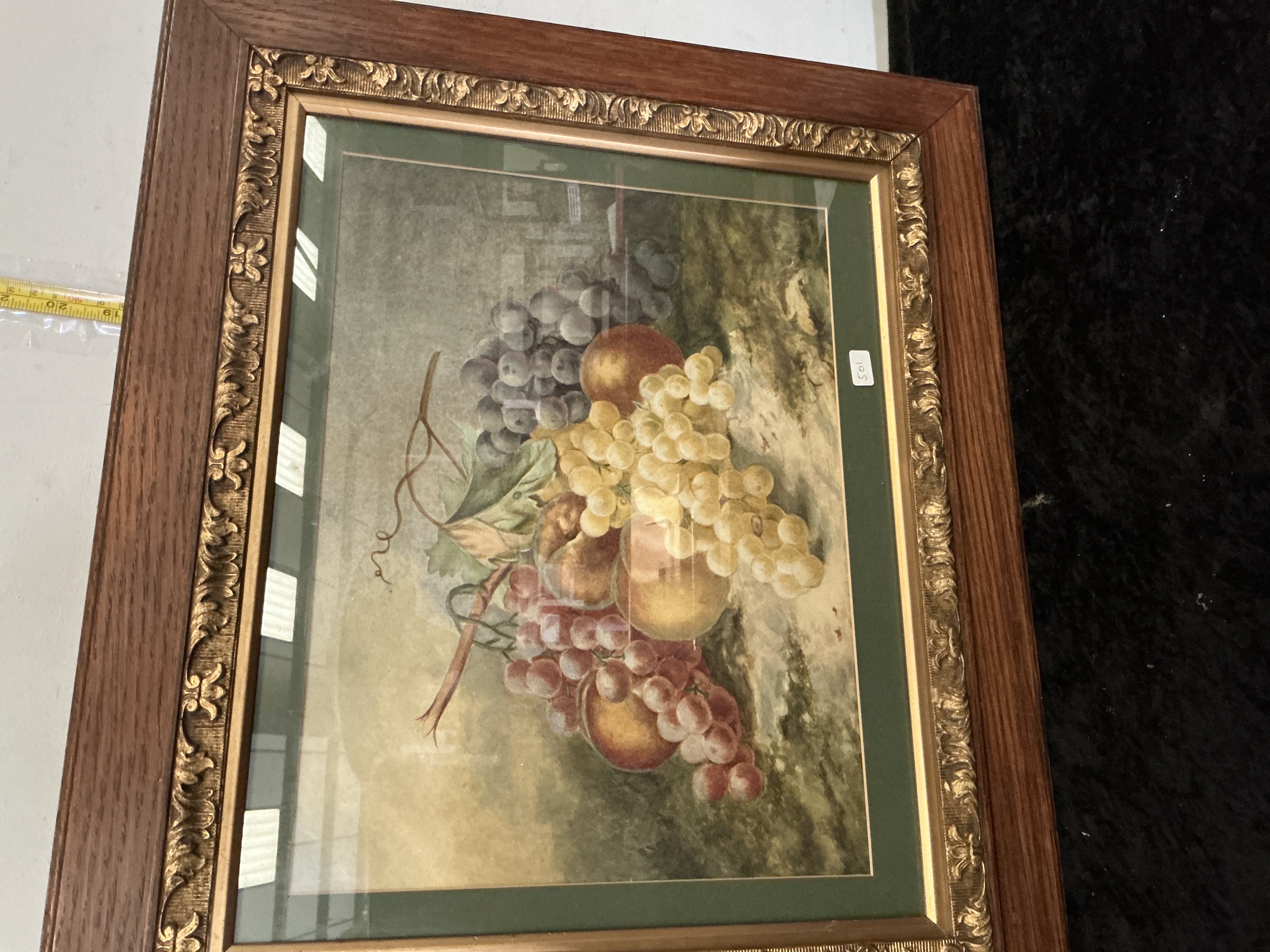 Large Framed Still Life Print of Fruit