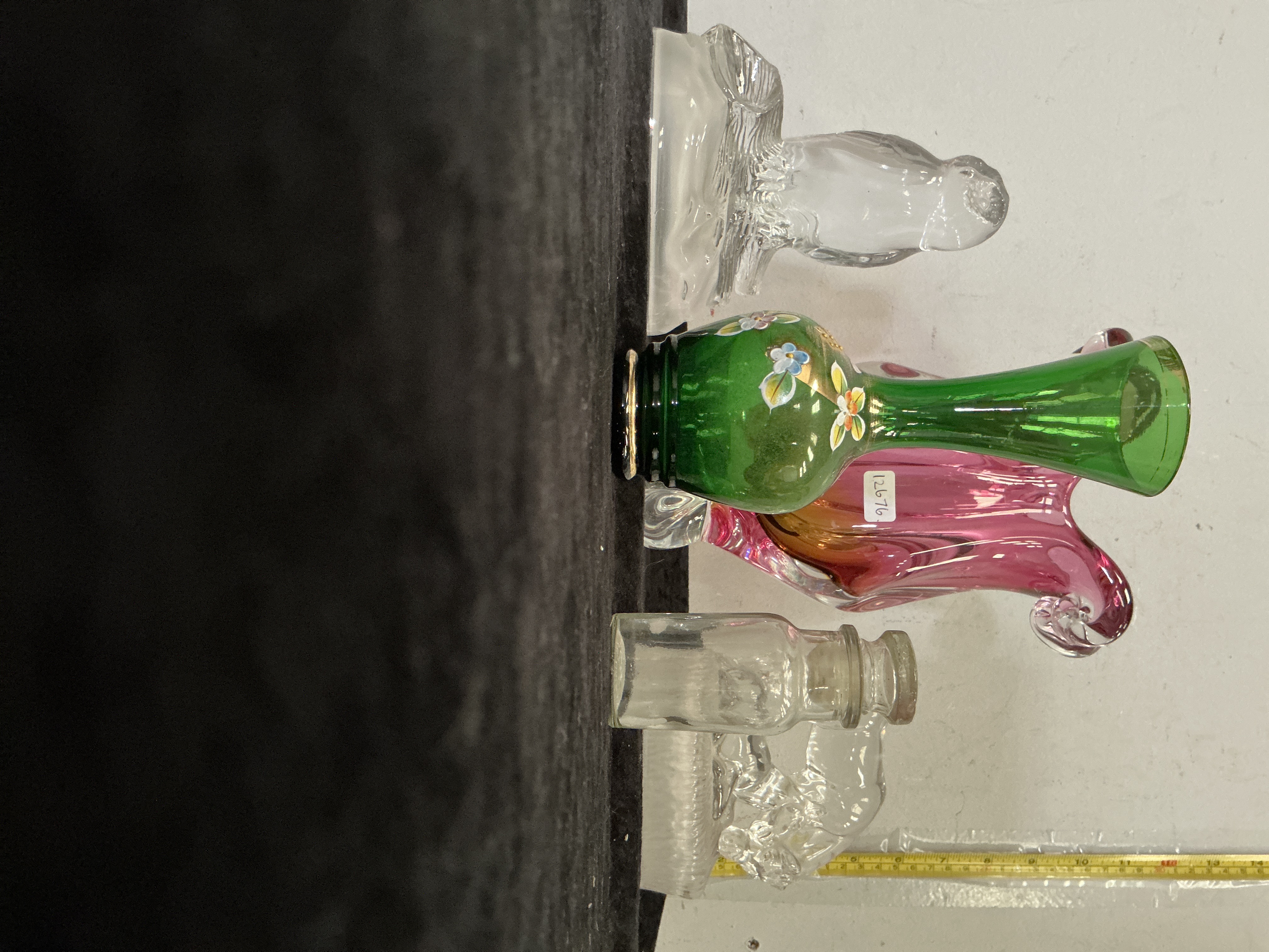 An Assortment of Decorative Glassware Including a Murano Art Glass Vase