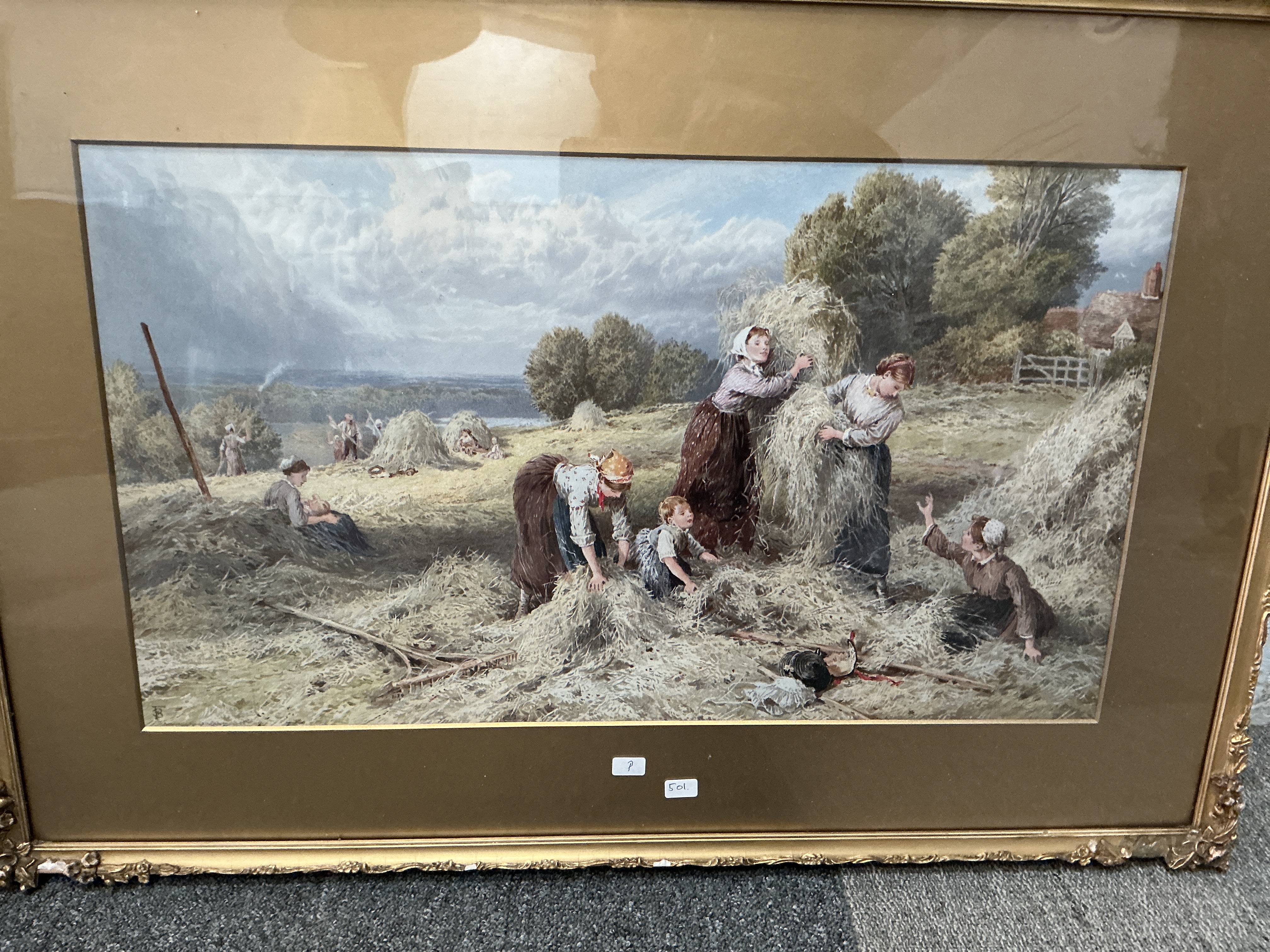 Myles Birket Foster, Making Hay While the Sun Shines, Chromolithograph