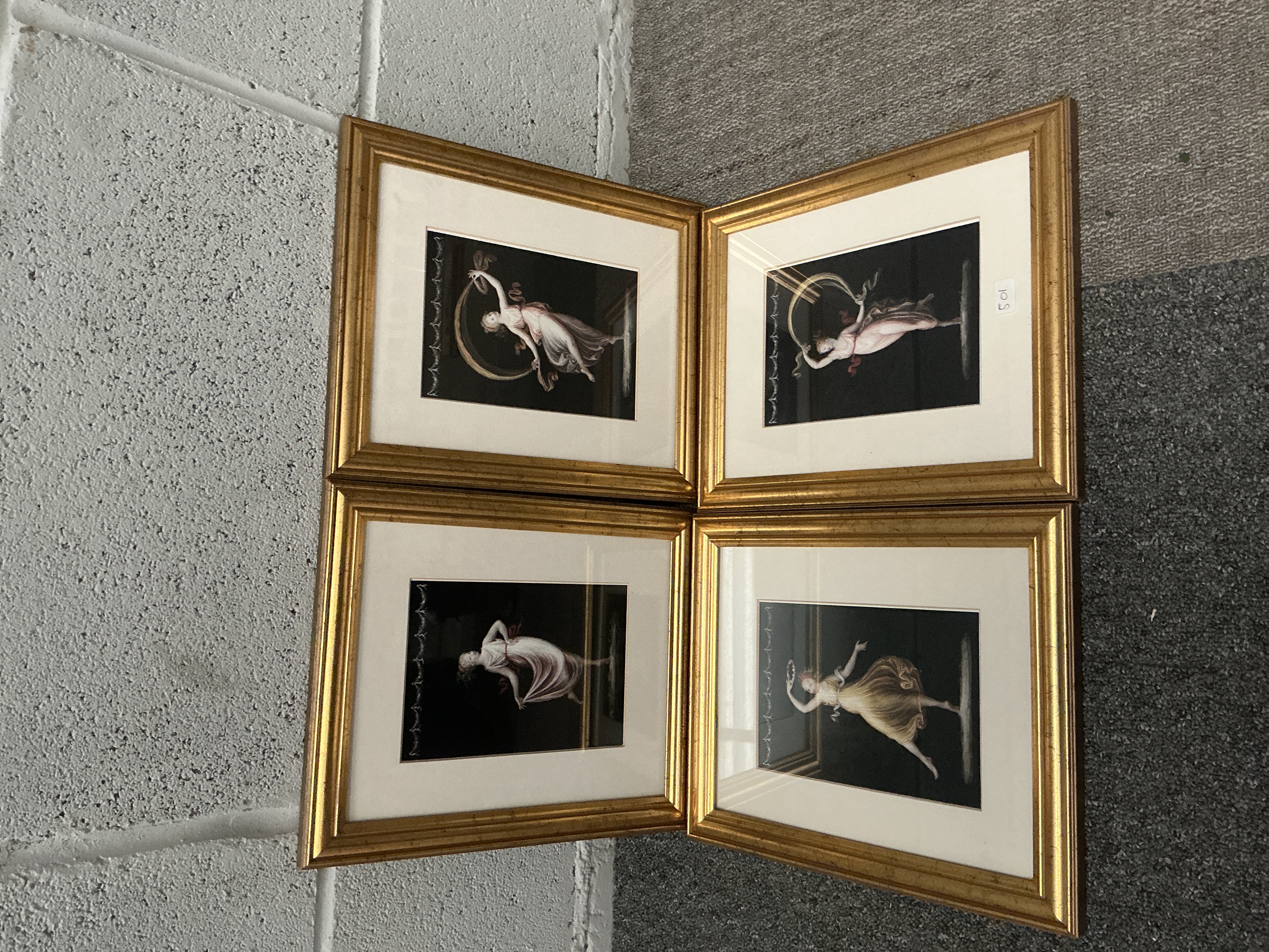 A Suite of Neo-Classical School Prints 'Pompeian Dancers'
