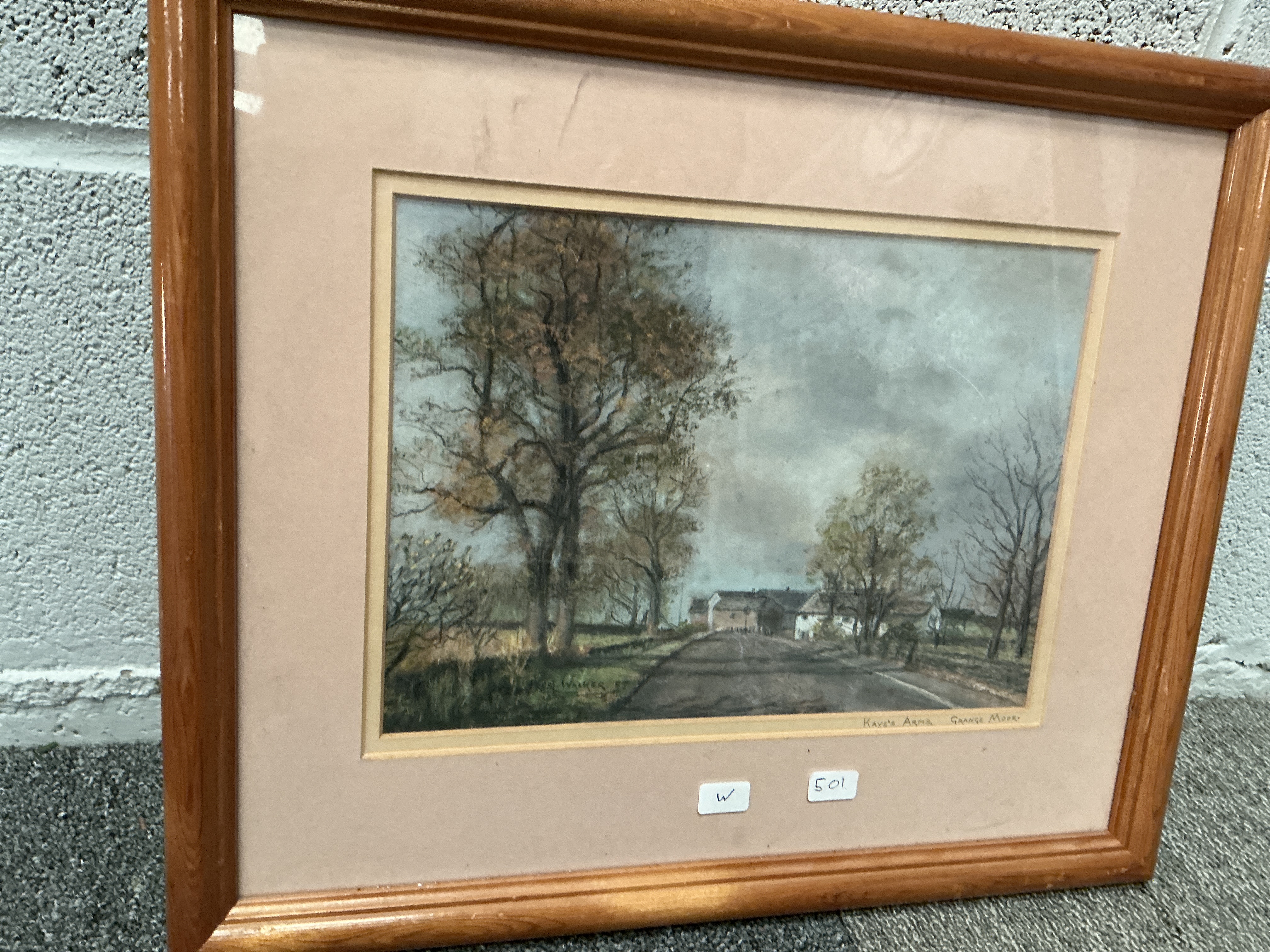 Iris Walker (1987), Kaye's Arms, Grange Moor, Mixed Media Landscape