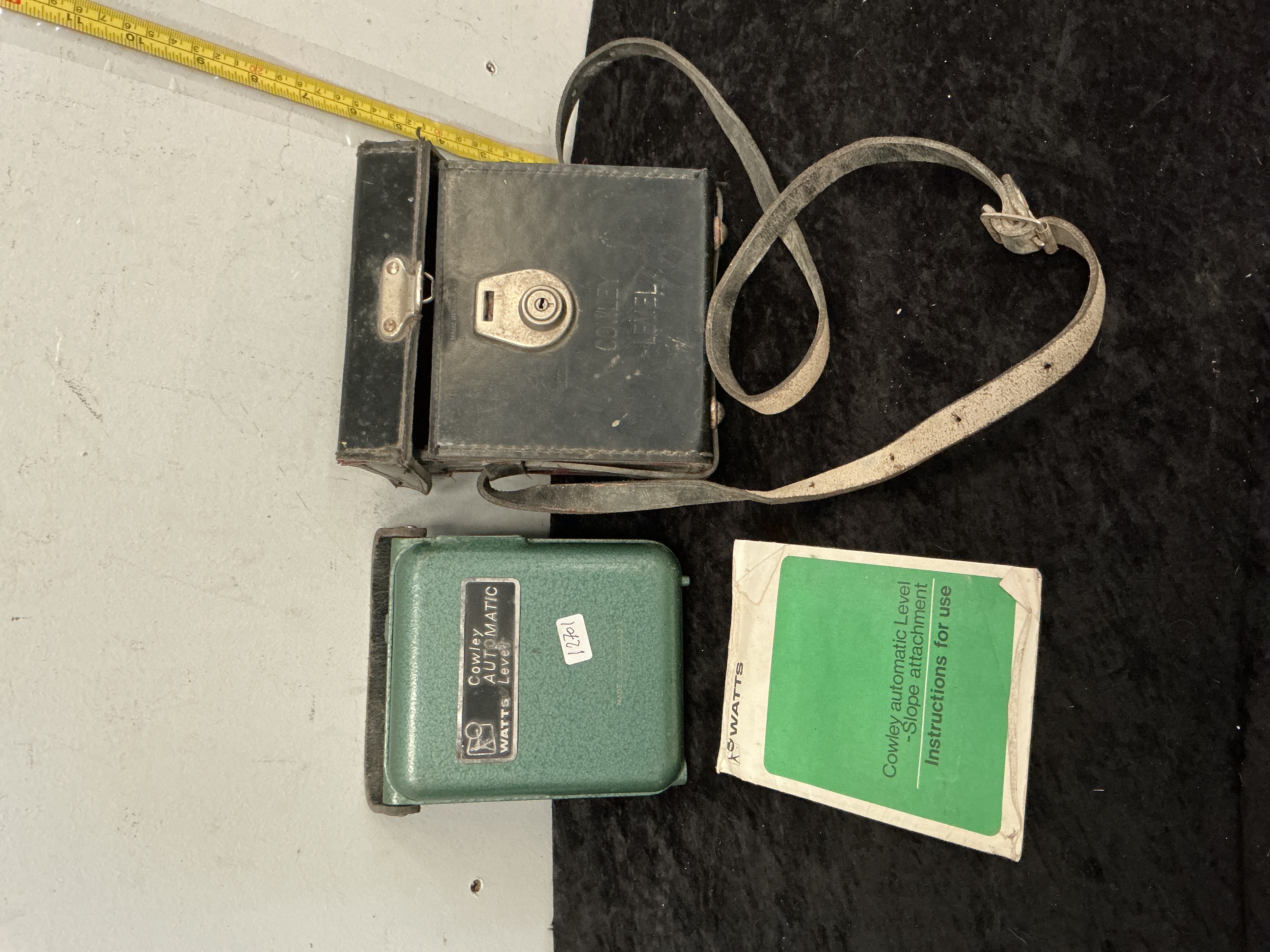 A Vintage Watts Cowley Automatic Level with Original Case and Instruction Manual