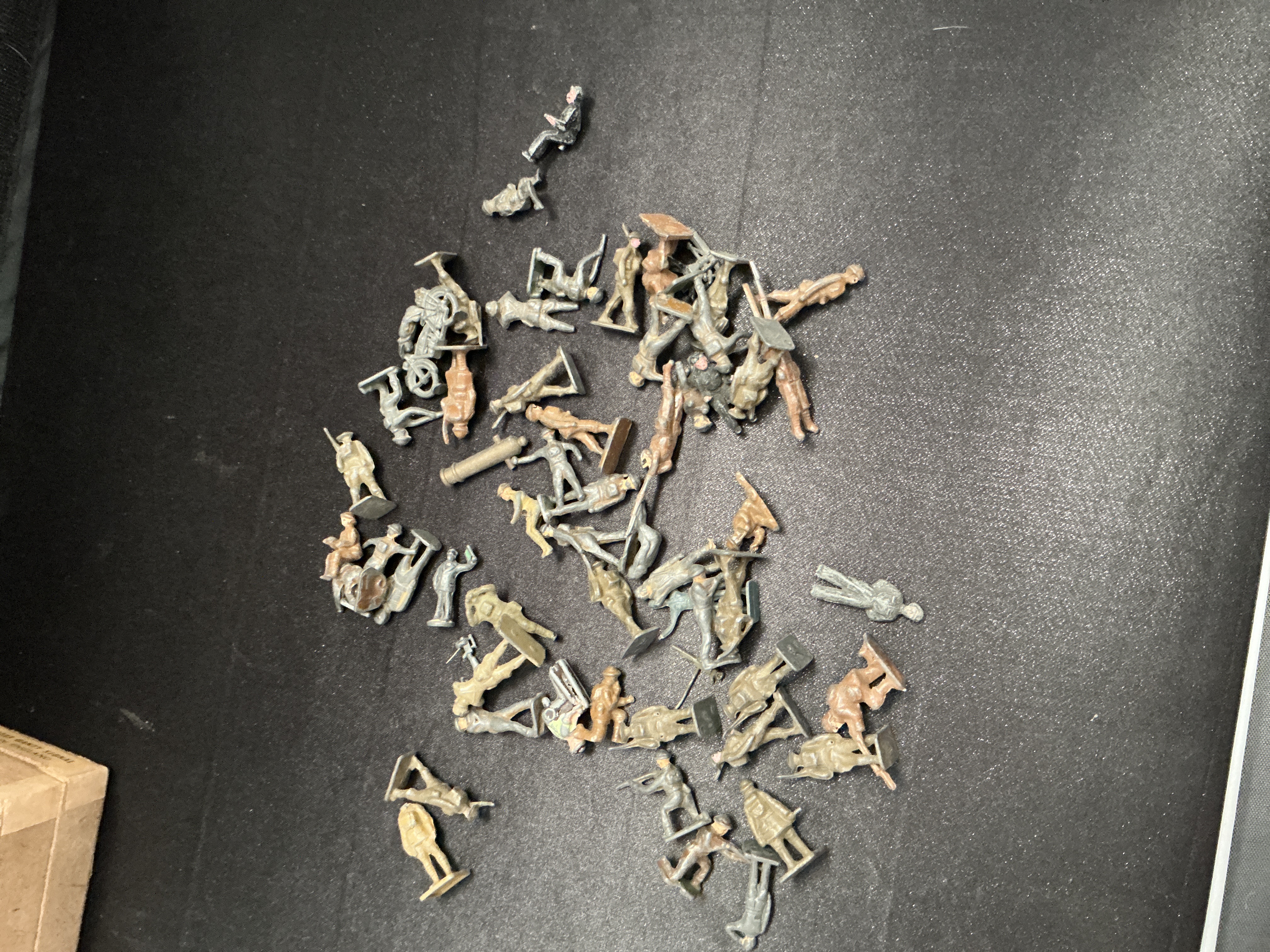 A Collection of Vintage 1:72 Scale Metal Military Figures