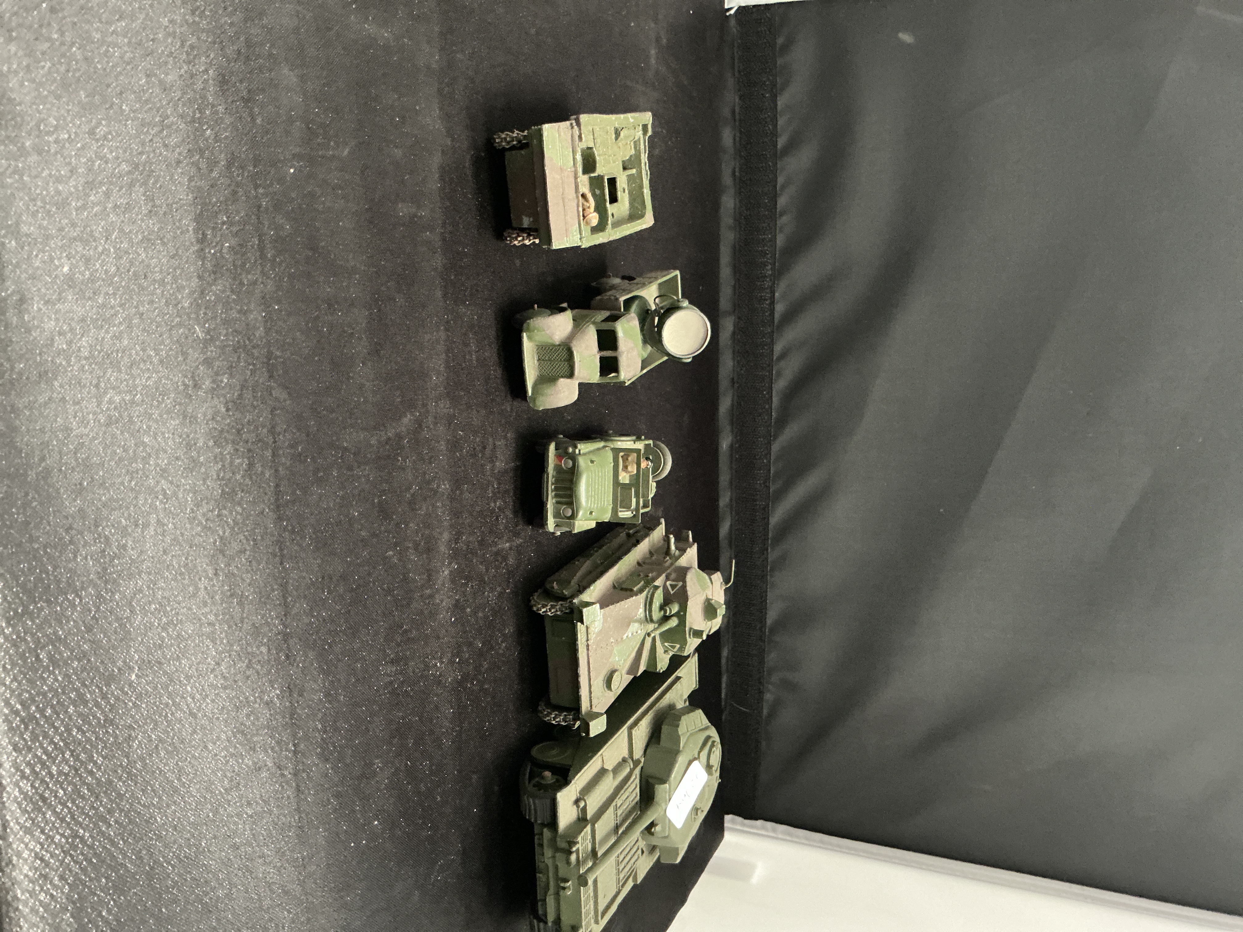 A Collection of Dinky Toys Die-cast Military Vehicles and Figure