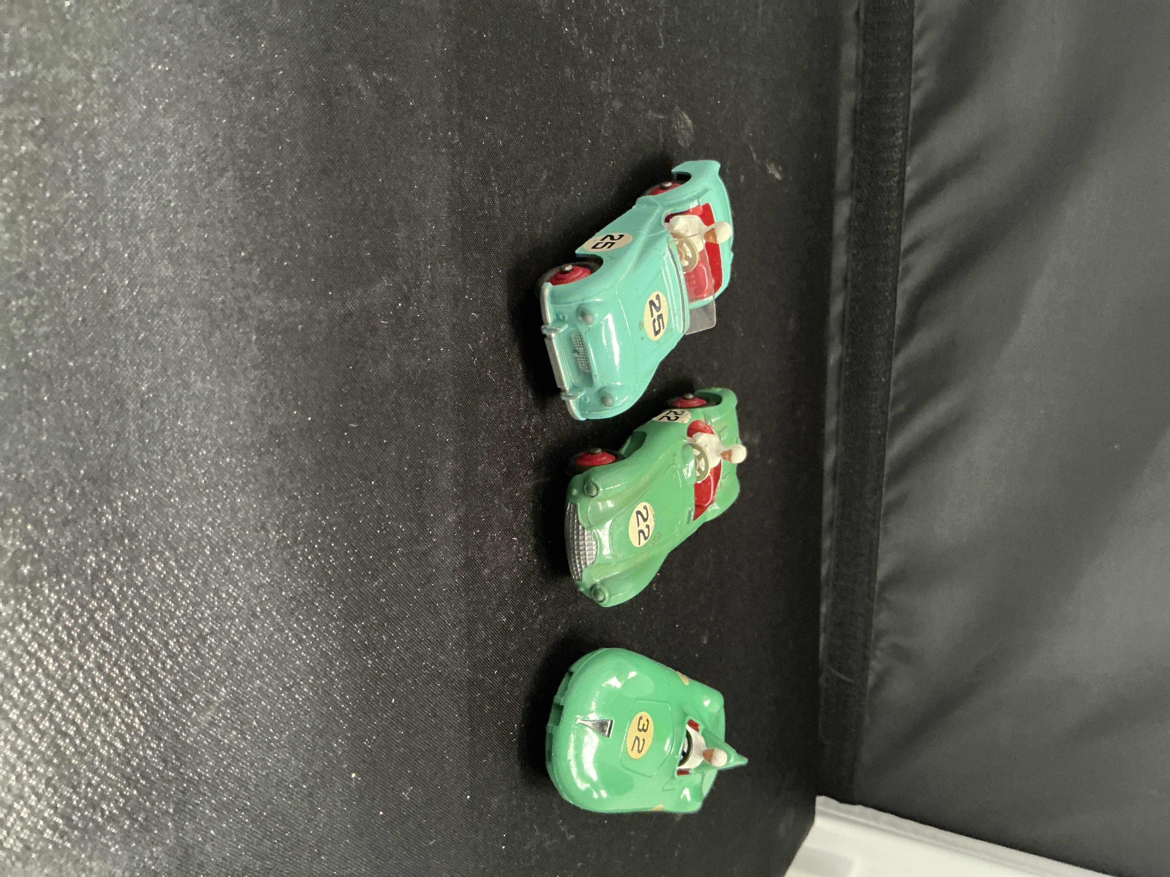 Three Dinky Toys Die-Cast Racing Cars