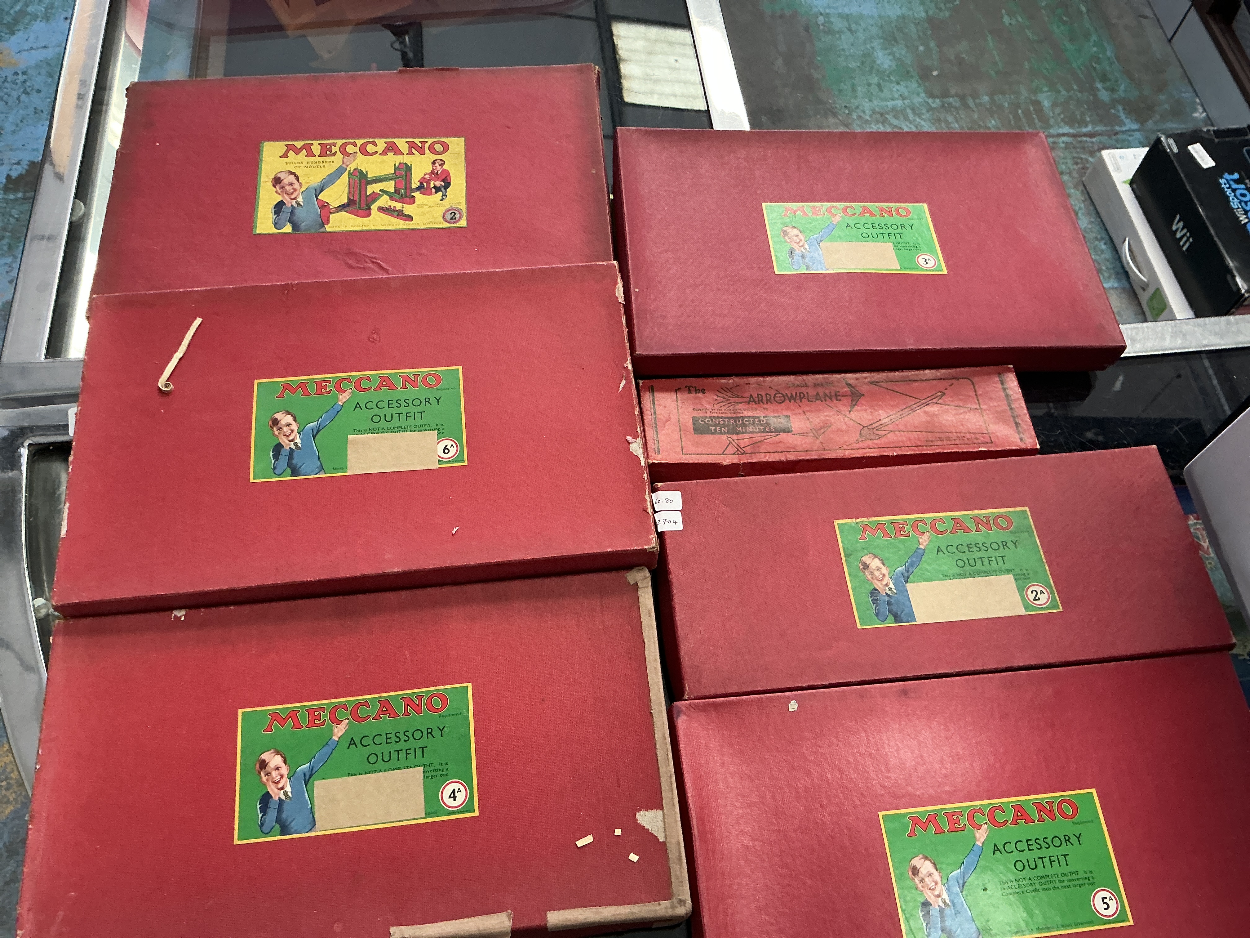 A Collection of Vintage Meccano Construction Sets and Accessory Outfits