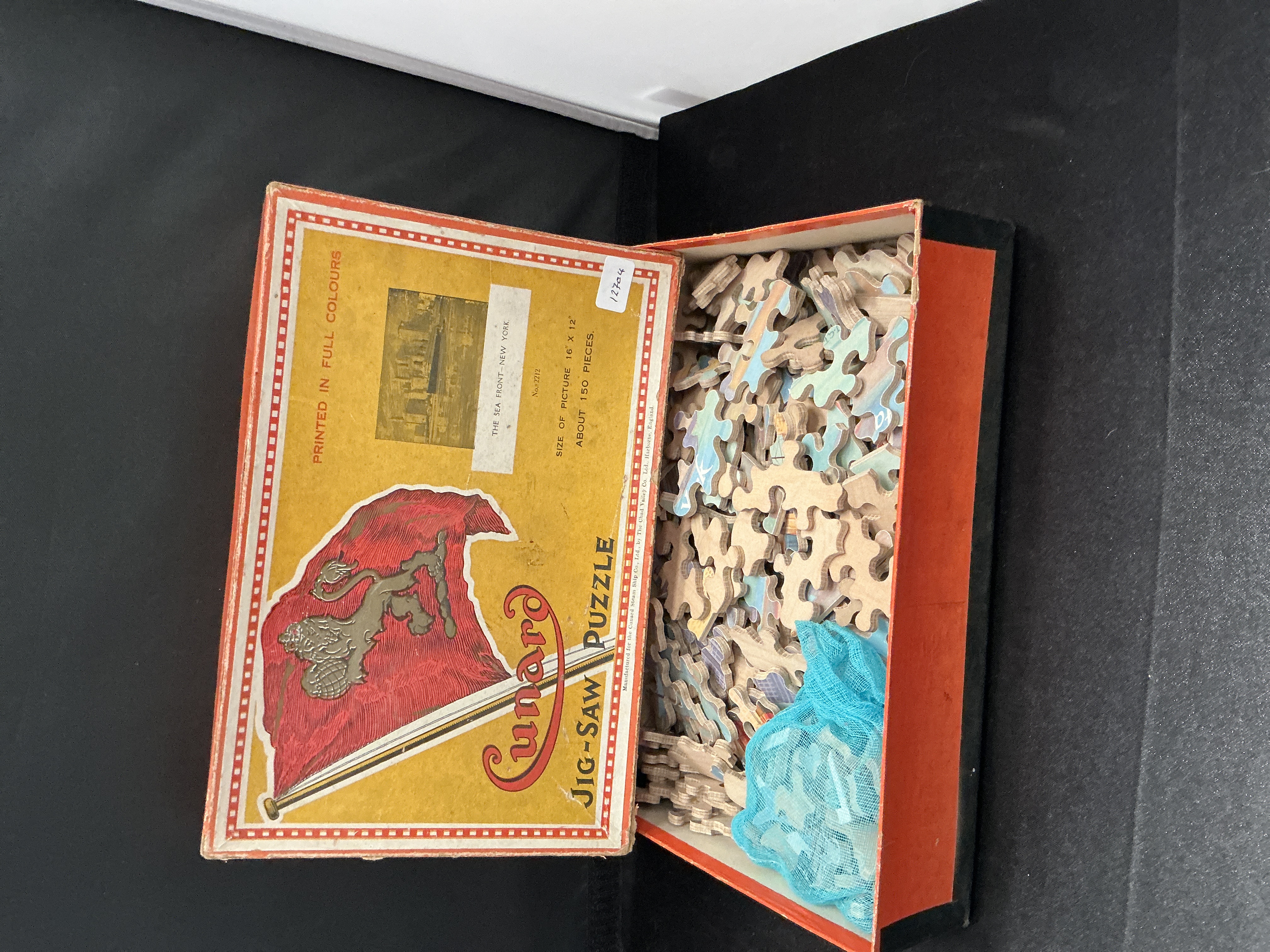 Chad Valley Cunard Steam Ship Co. Ltd. Wooden Jigsaw Puzzle The Sea Front New York