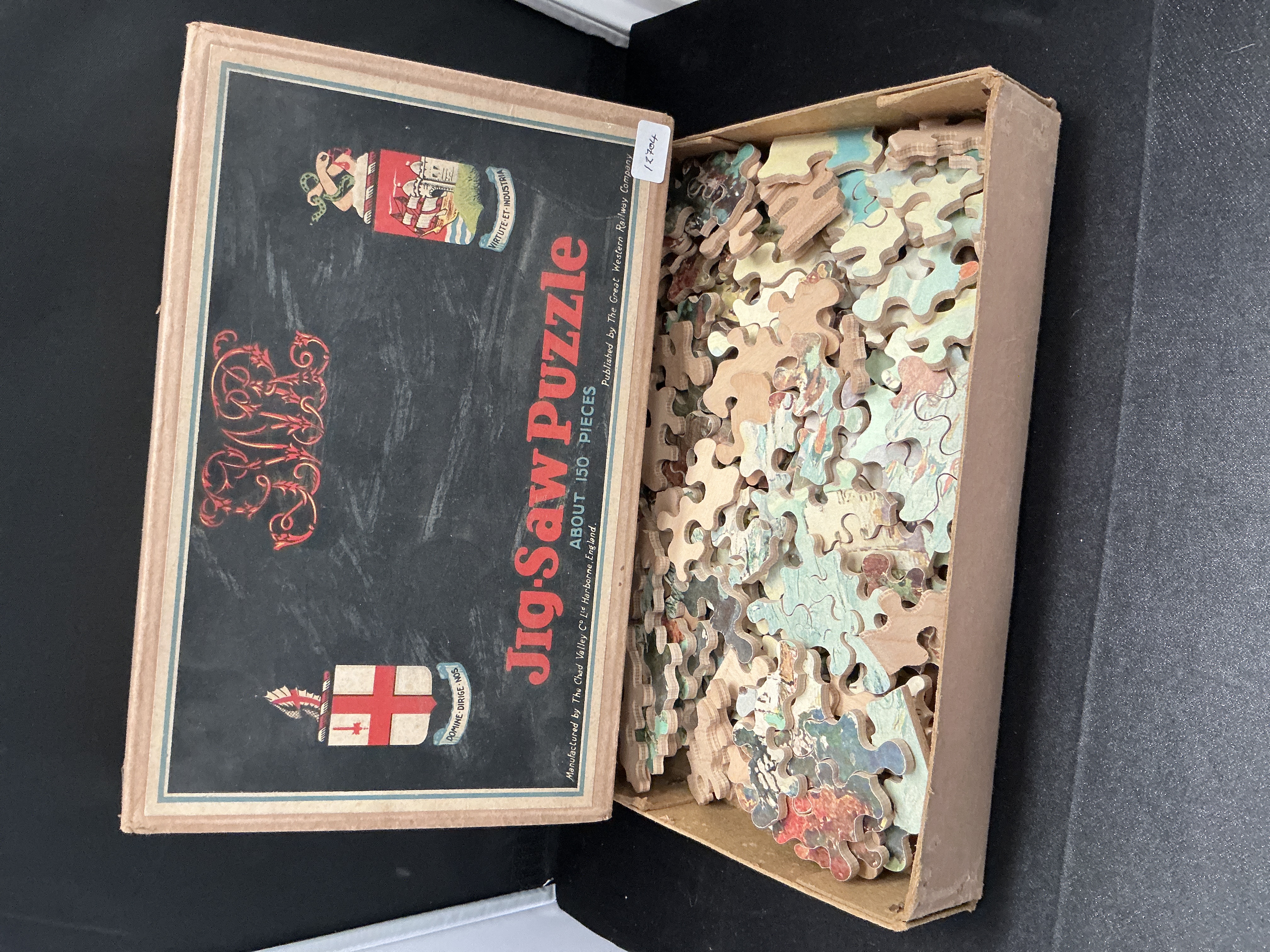 Chad Valley Great Western Railway GWR Wooden Jigsaw Puzzle in Original Box