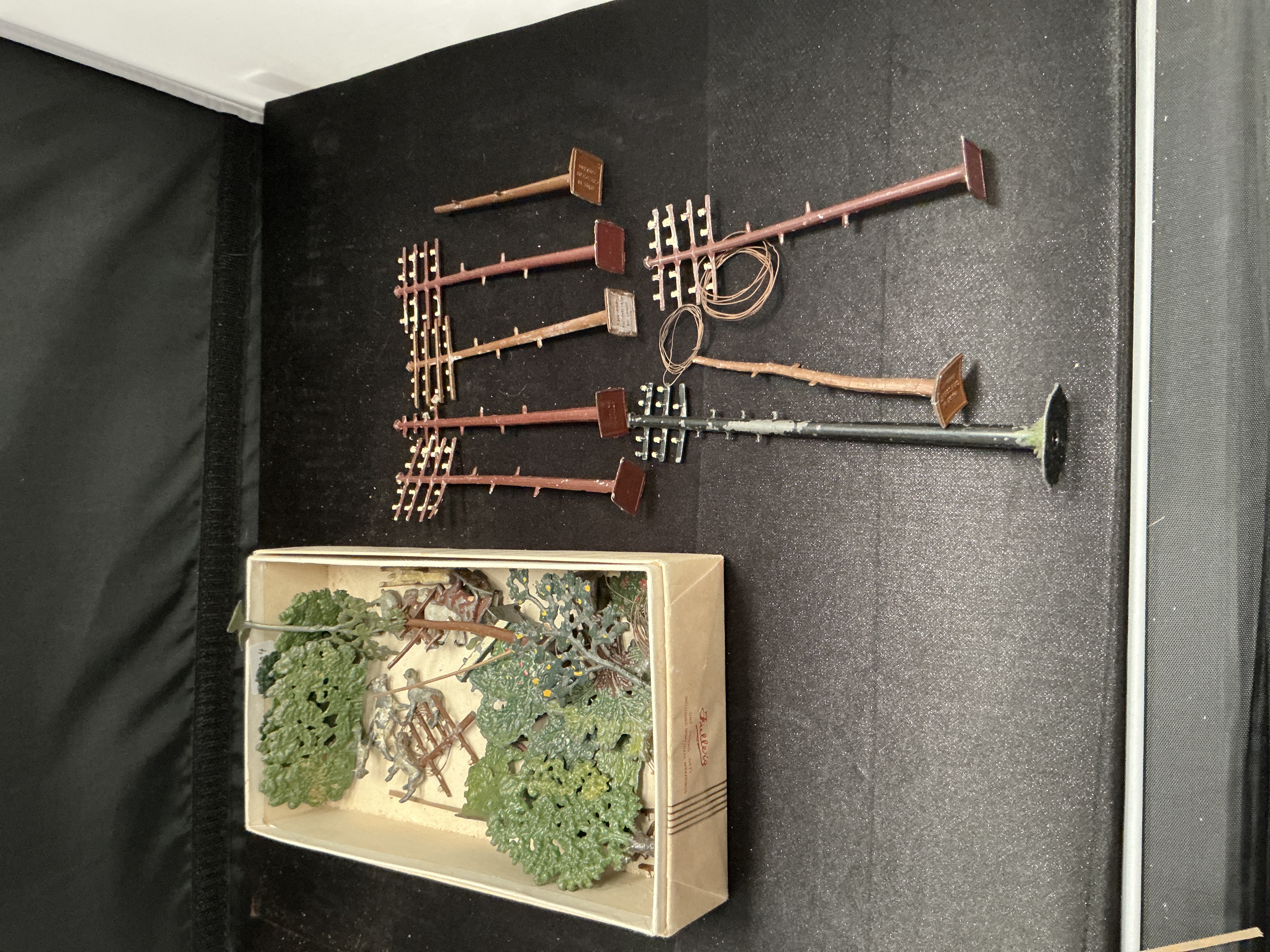 A Collection of Britains Ltd Die-Cast Metal Railway and Garden Accessories