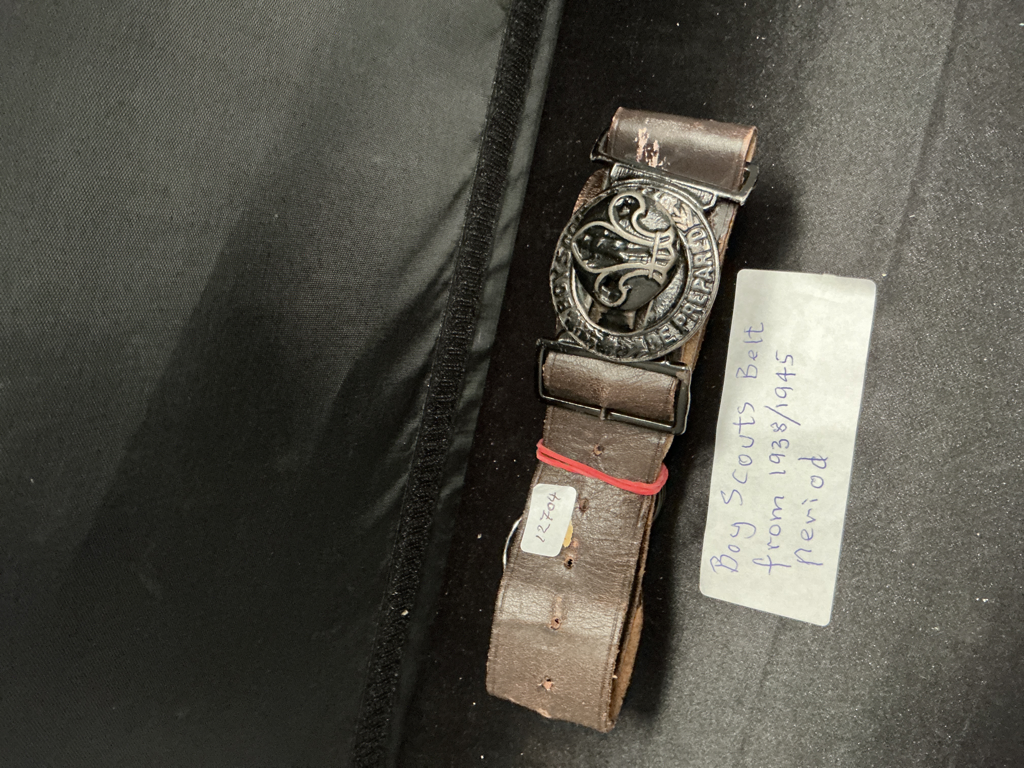 Vintage Official Boy Scout Leather Belt and Buckle