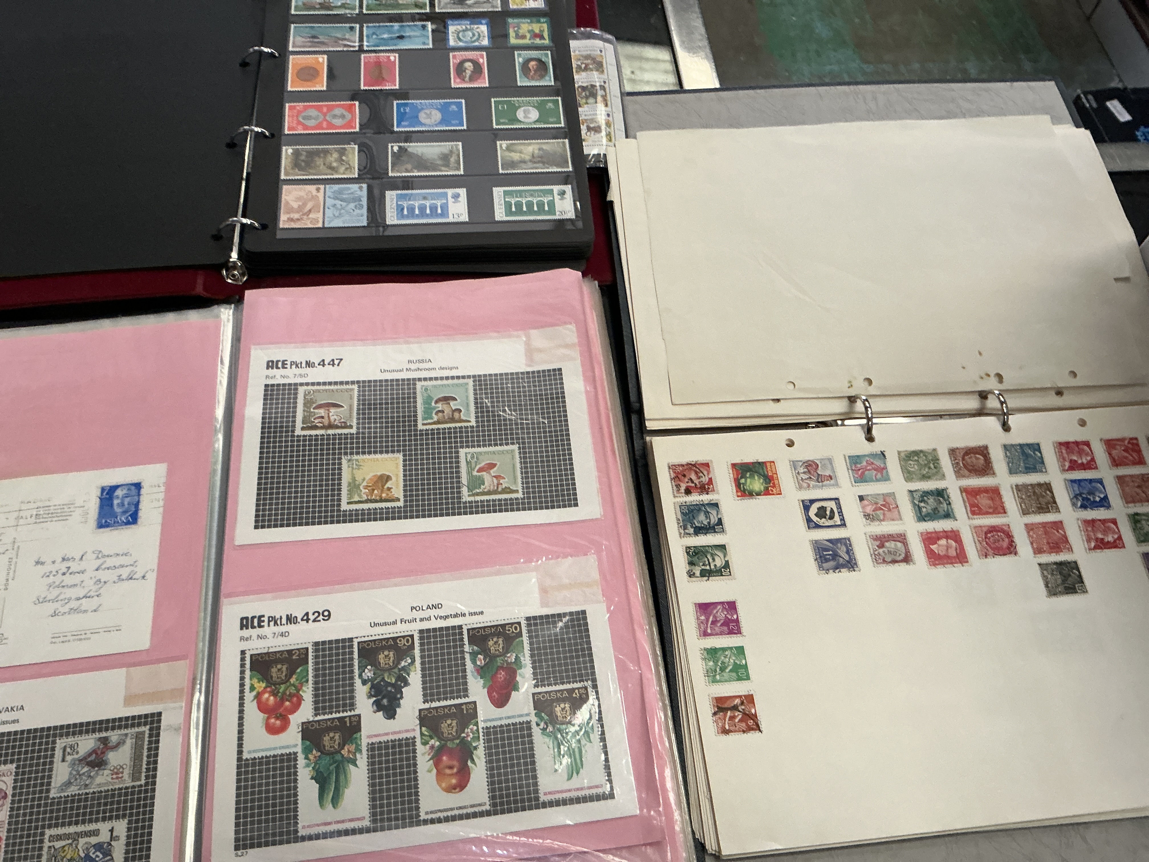 UK, RU, PL, TN, FR International Stamp Collection, Mint Sheets and Used Stock