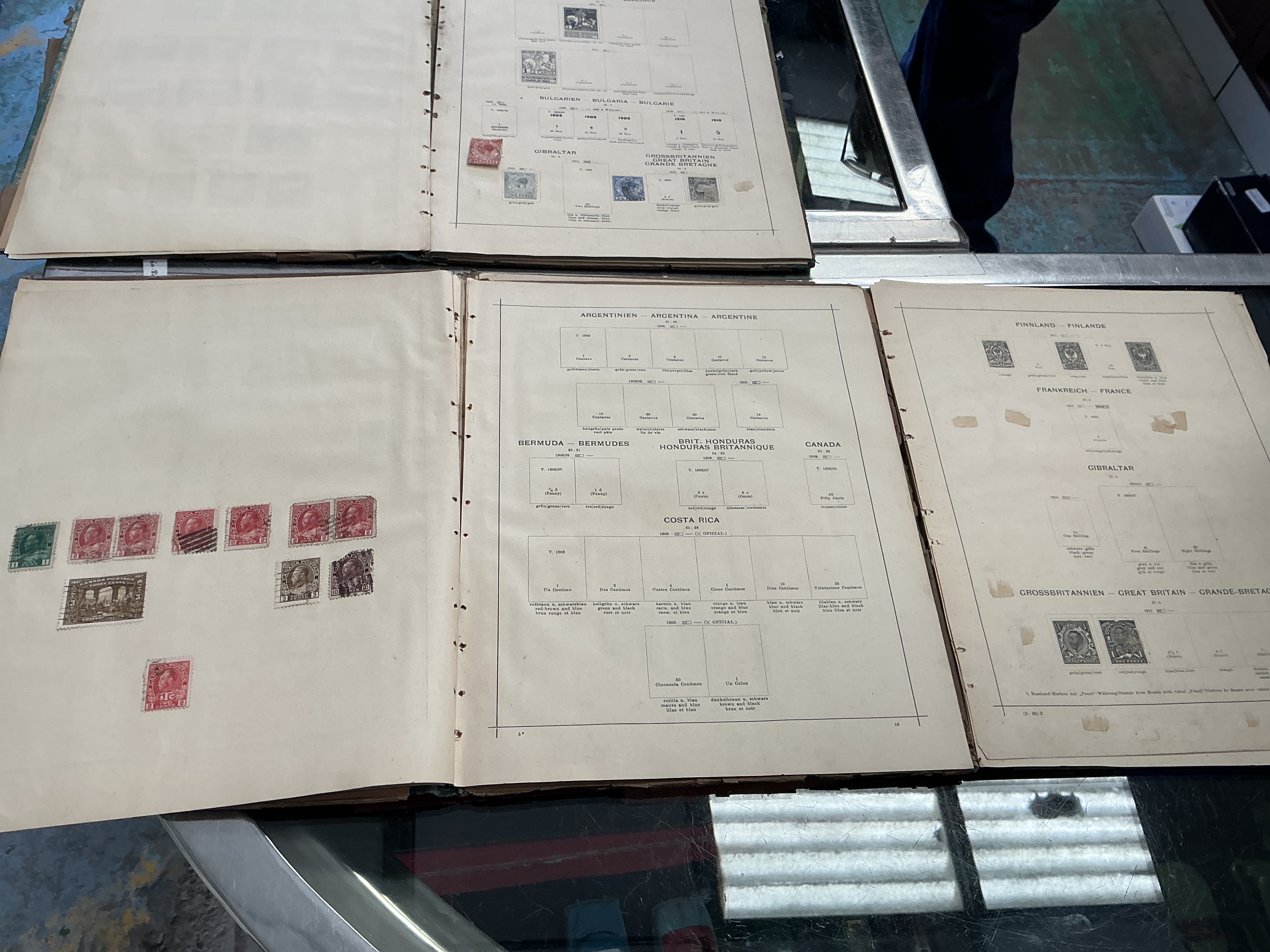 UK, CA, FI & Worldwide 1901-1930 Stamp Collection in Pre-Printed Album