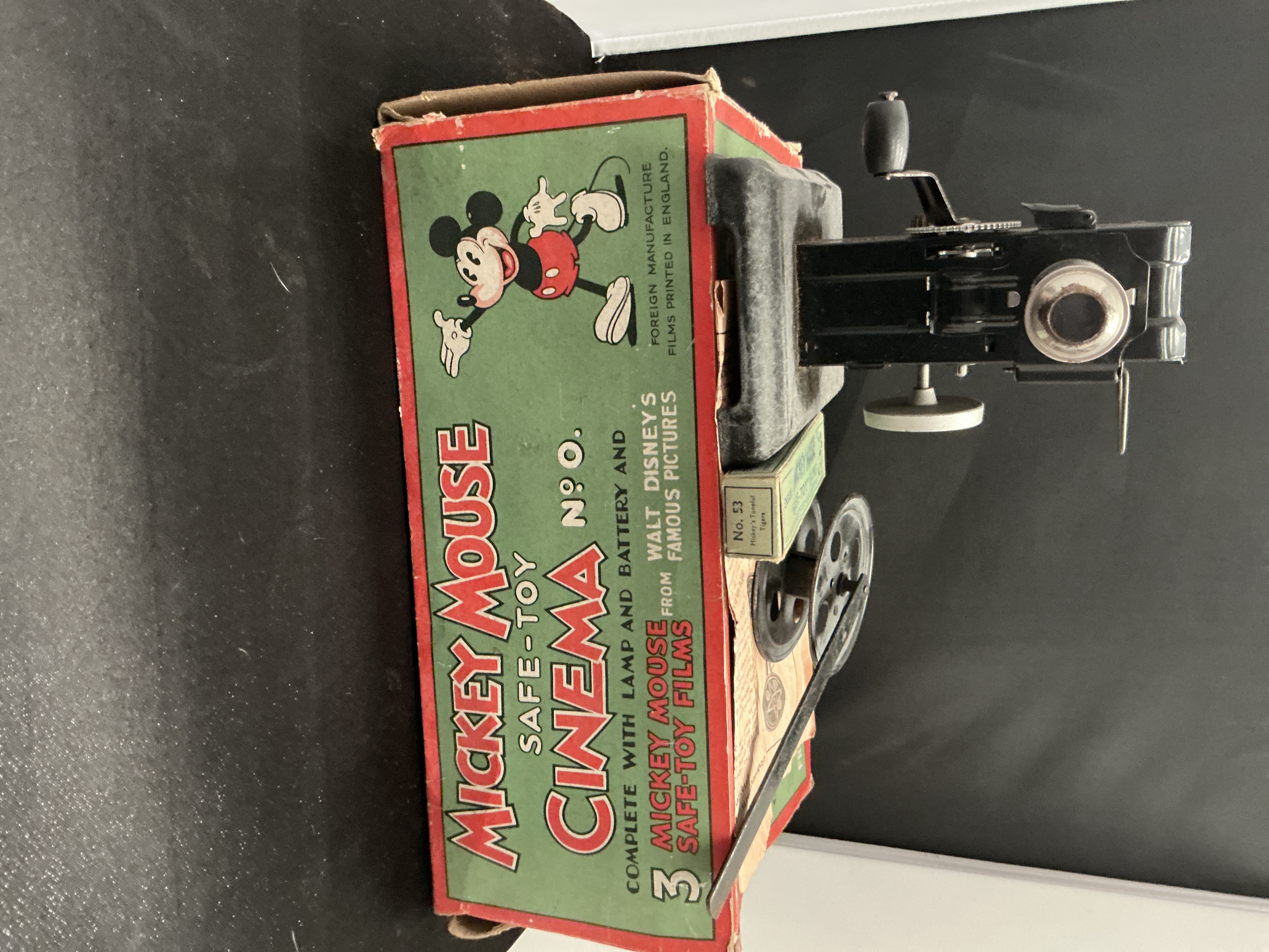 Ensign Mickey Mouse Safe-Toy Cinema No. 0 Projector with Box
