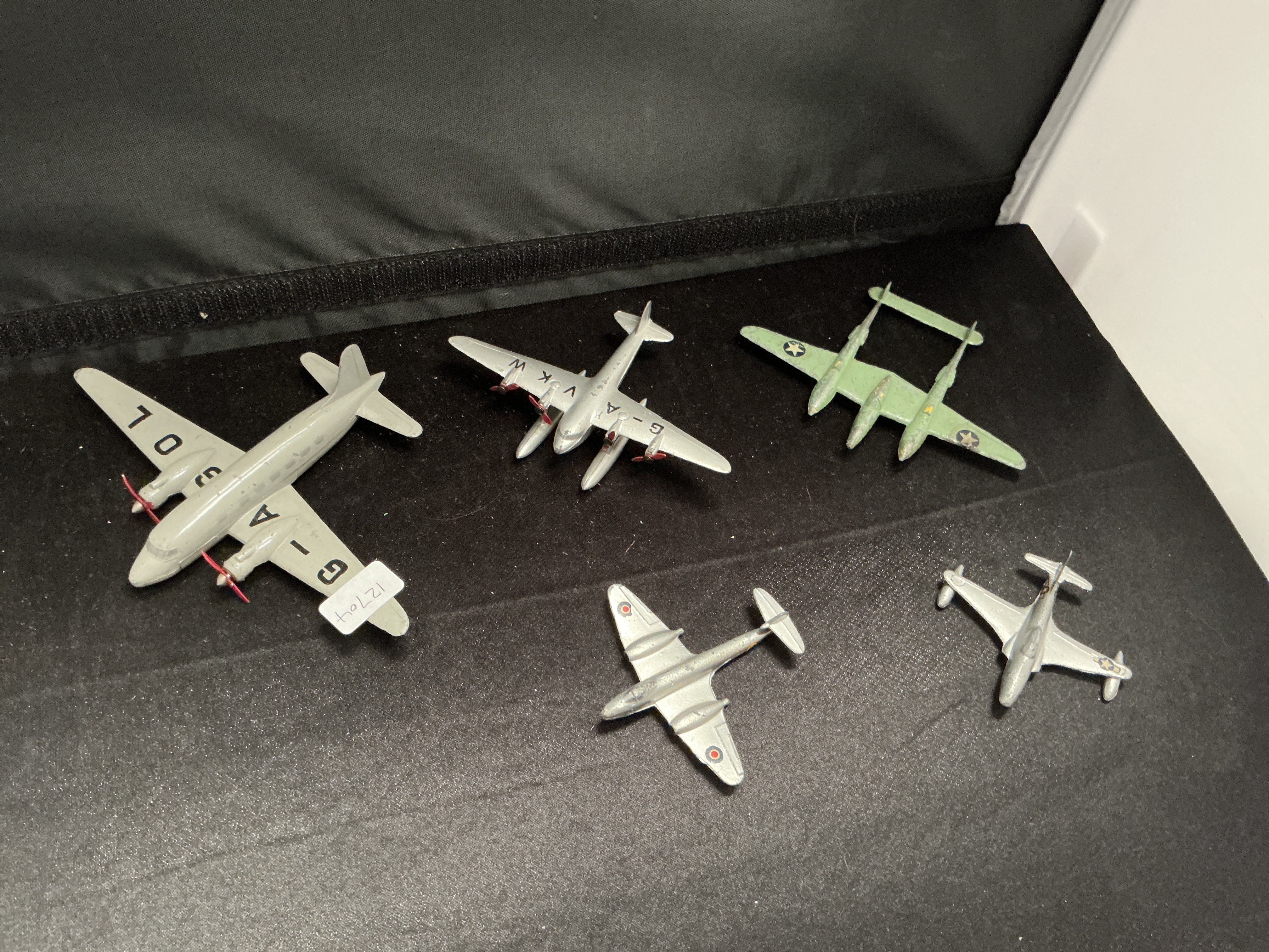 A Collection of Five Dinky Toys Die-cast Model Aircraft