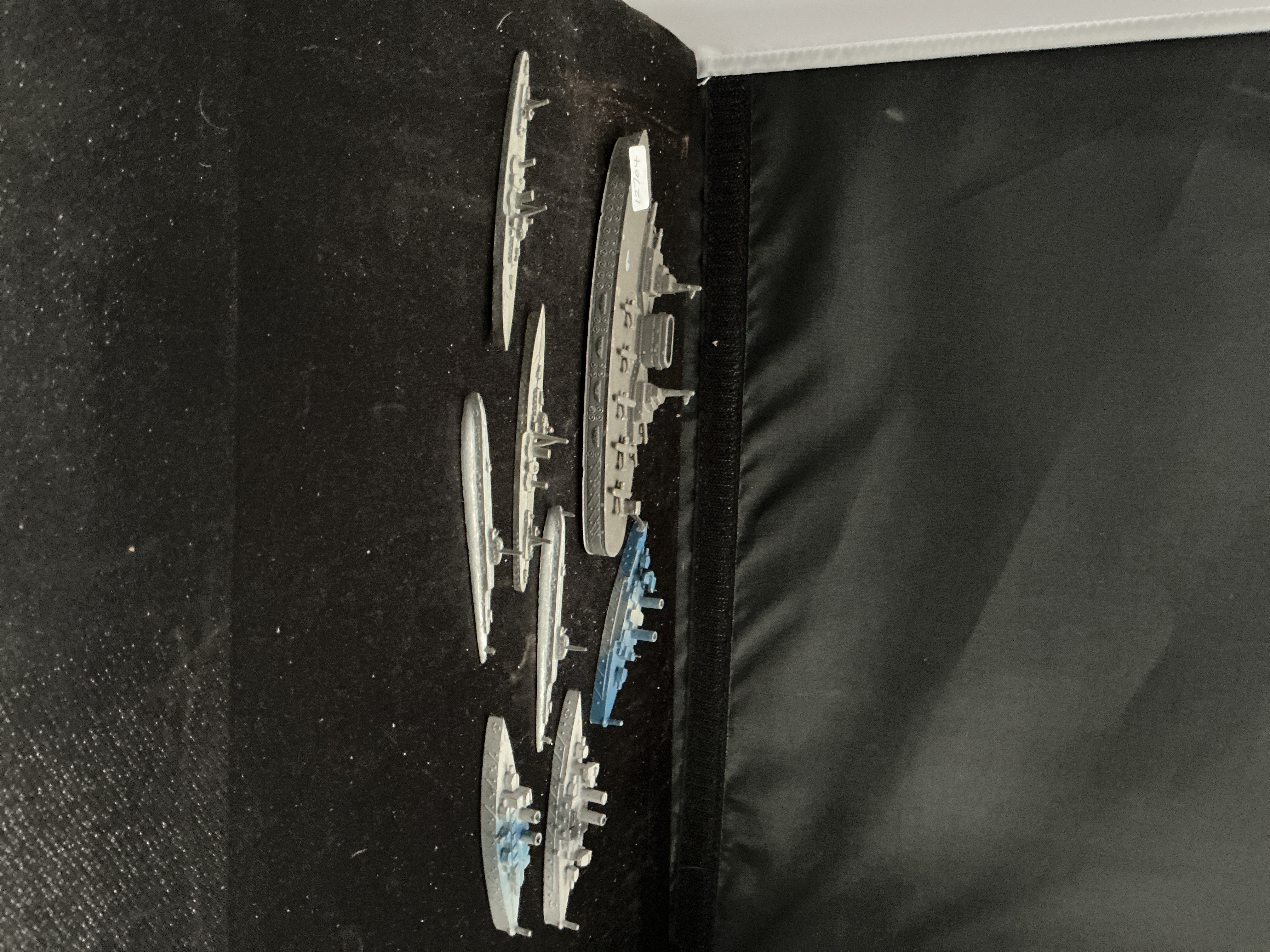 A Collection of Vintage Die-cast Waterline Model Naval Ships chad valley
