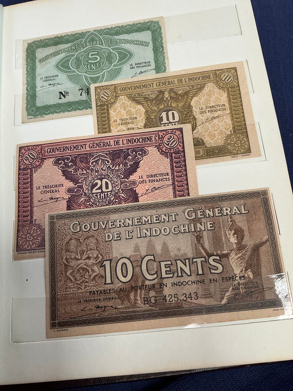 Lot 296: A Collection of Banknotes from French Indochina and Vietnam mid-20th Century
