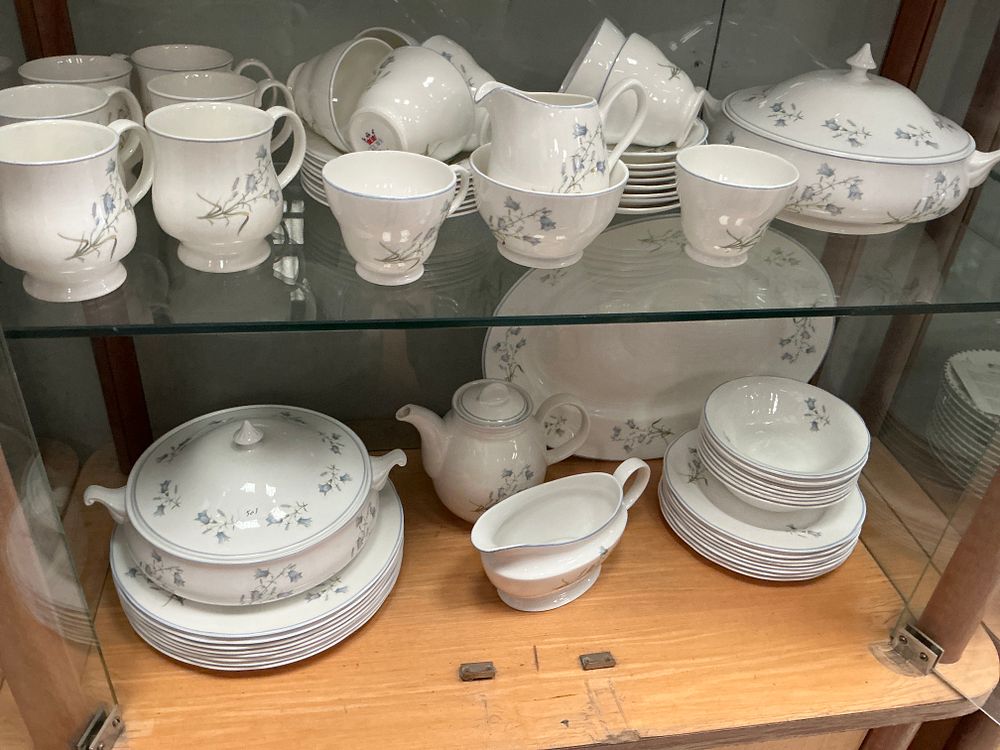 Lot 340: A Large Sadler Fine Bone China Dinner and Tea Service in the Bluebell Pattern