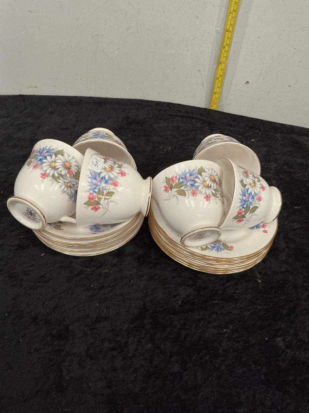 Lot 342: A Royal Kent Bone China Floral Tea Service