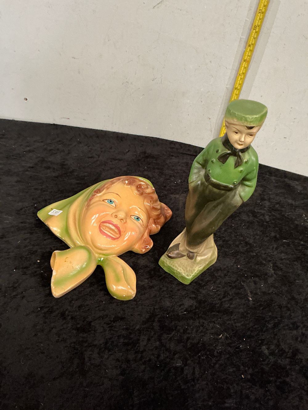 Lot 347: Two Mid-20th Century Polychrome Ceramic Decorative Items