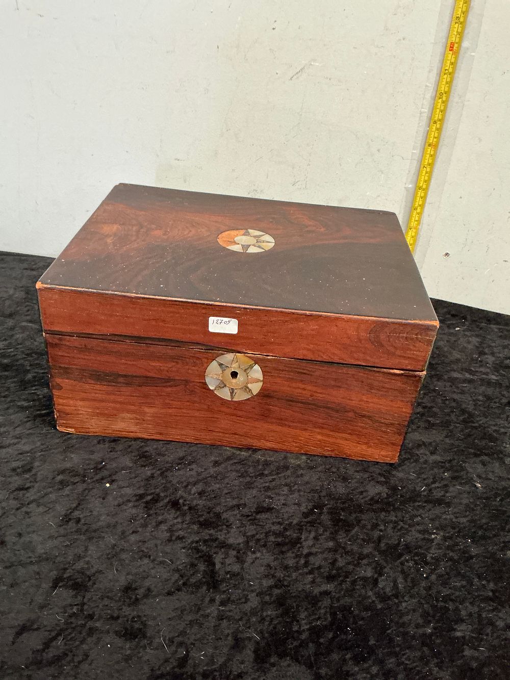 Lot 372: A 19th Century Rosewood and Mother-of-Pearl Inlaid Box