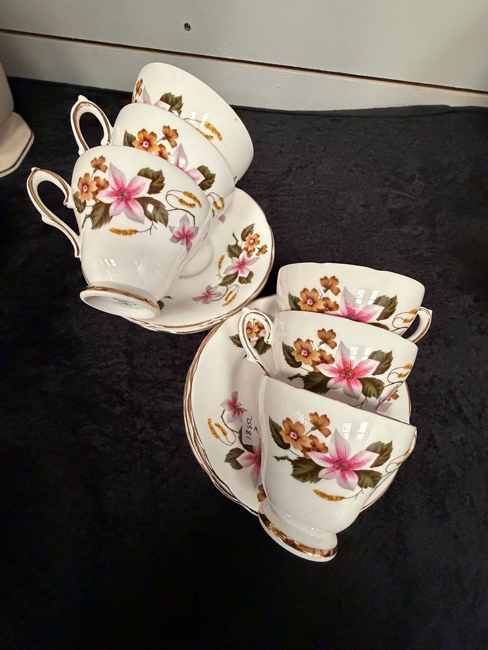 Lot 304: A Set of Royal Trent Fine Bone China Teacups and Saucers
