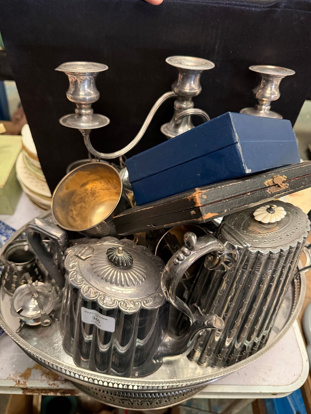 Lot 345: A Collection of Silver-Plated Tableware and Metalware