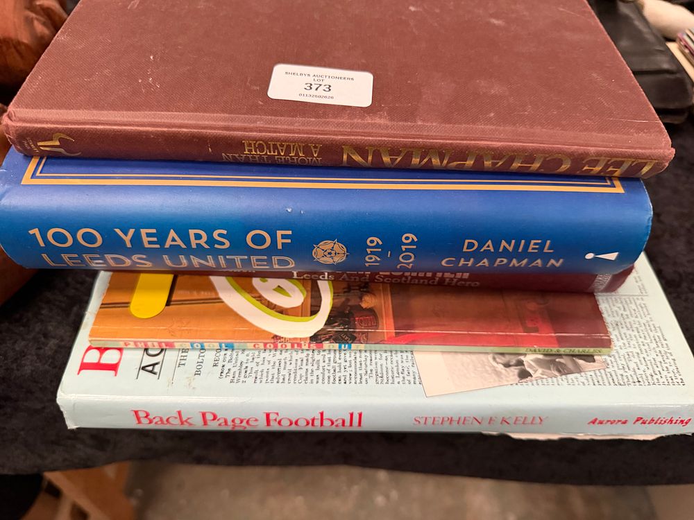 Lot 373: A Collection of Football Themed Hardback and Paperback Books including Leeds United Centenary Edition