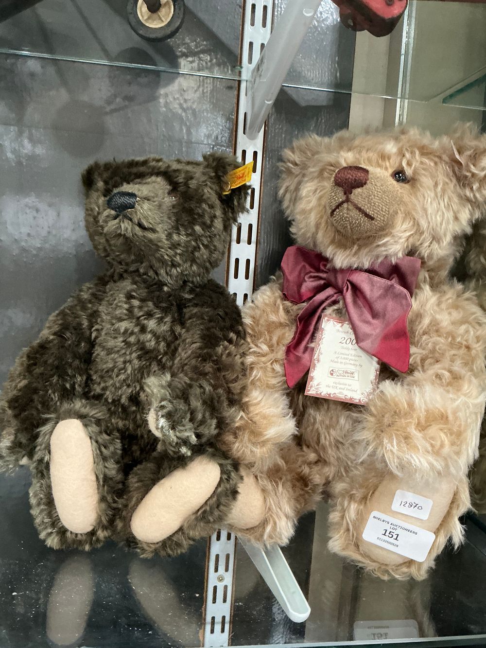 Lot 151: A Pair of Steiff Jointed Mohair Teddy Bears Including a Limited Edition British Collectors Bear