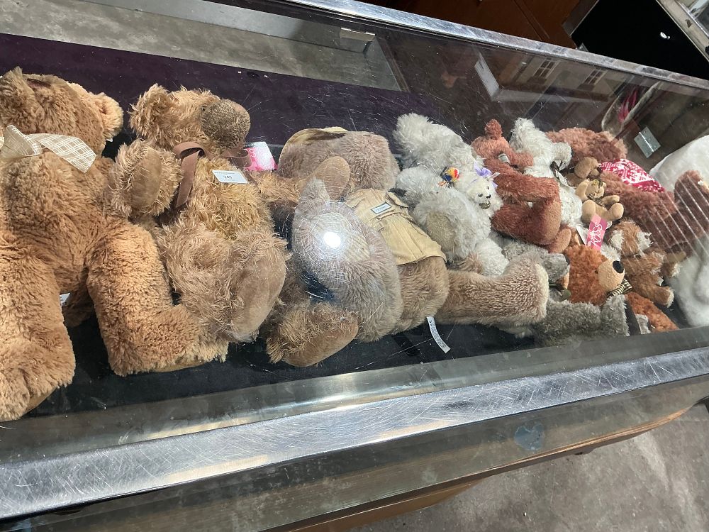Lot 243: A Collection of Assorted Plush Teddy Bears and Soft Toys