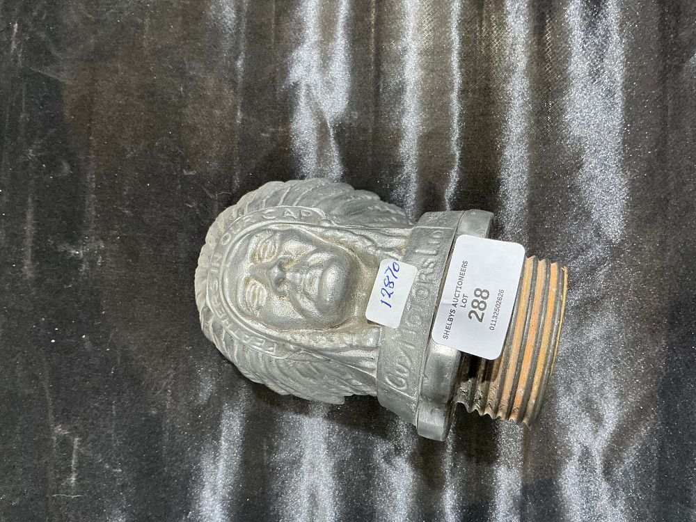 Lot 288: A Guy Motors Ltd Cast Metal Indian Head Radiator Mascot