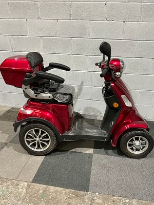 Green Power 4 Wheel Electric Mobility Scooter in Metallic Red