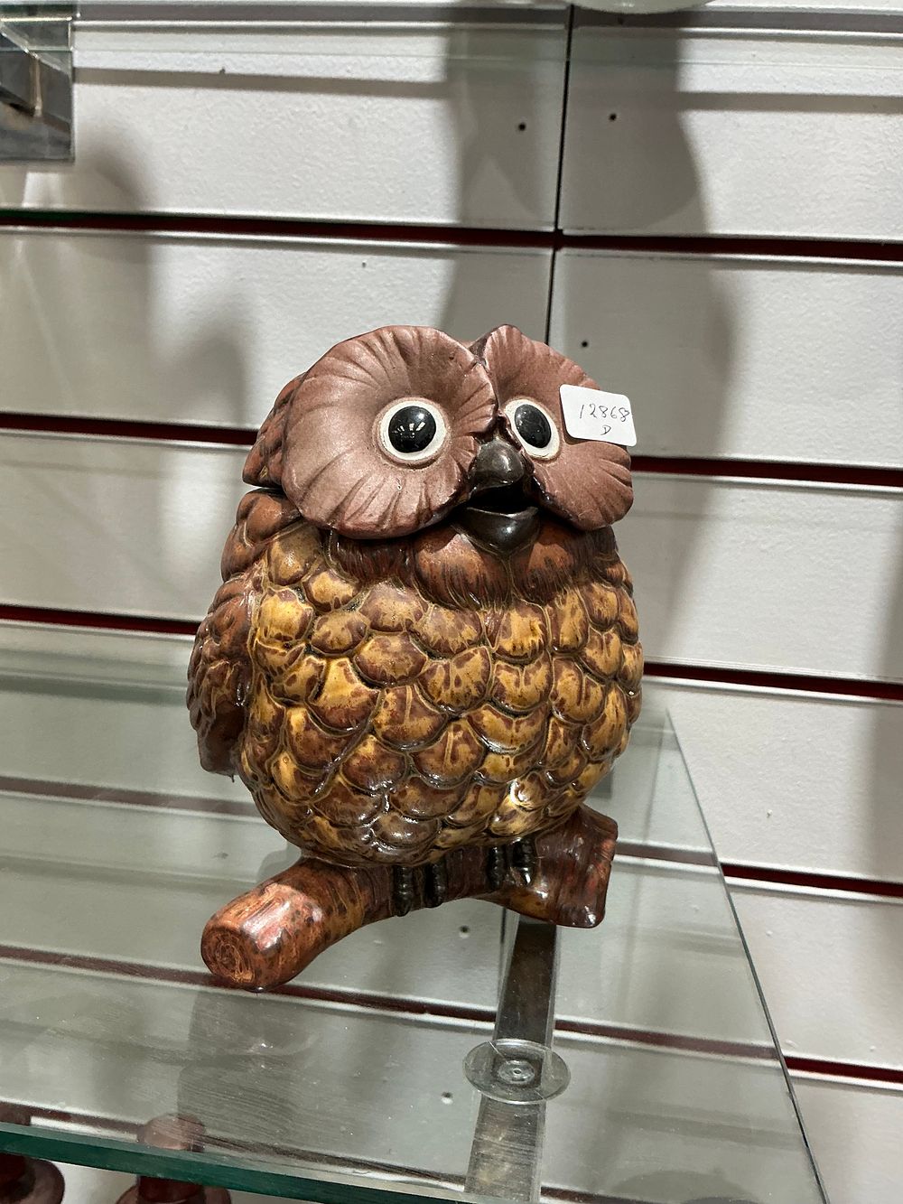 Lot 355: A Glazed Ceramic Owl Teapot