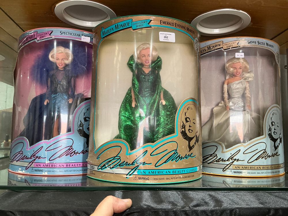 Lot 262: A Trio of DSI Marilyn Monroe Collector's Series Fashion Dolls