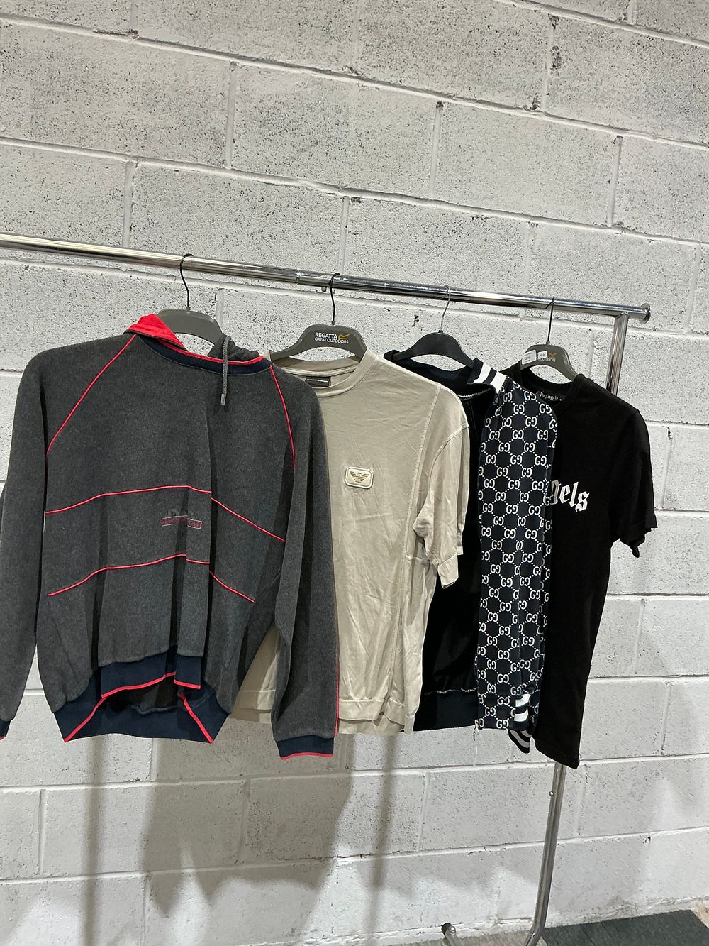 Lot 274: A Collection of Men's Apparel Including Palm Angels and Armani Exchange inspired style