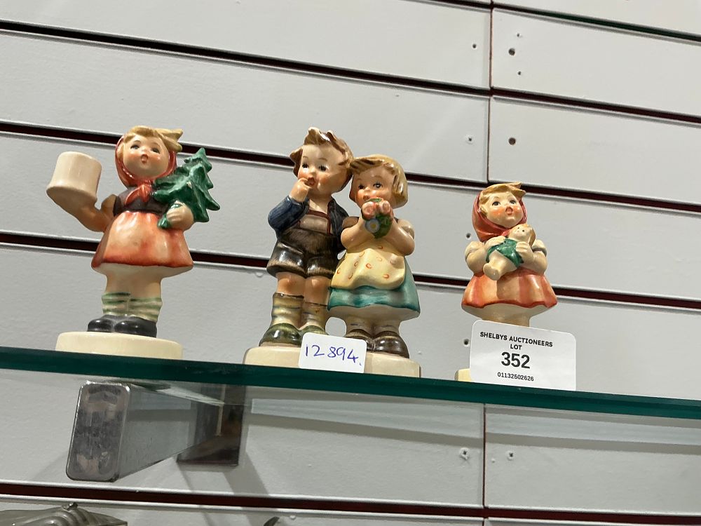Lot 352: A Trio of goebel Ceramic Figurines of Children in Traditional Dress