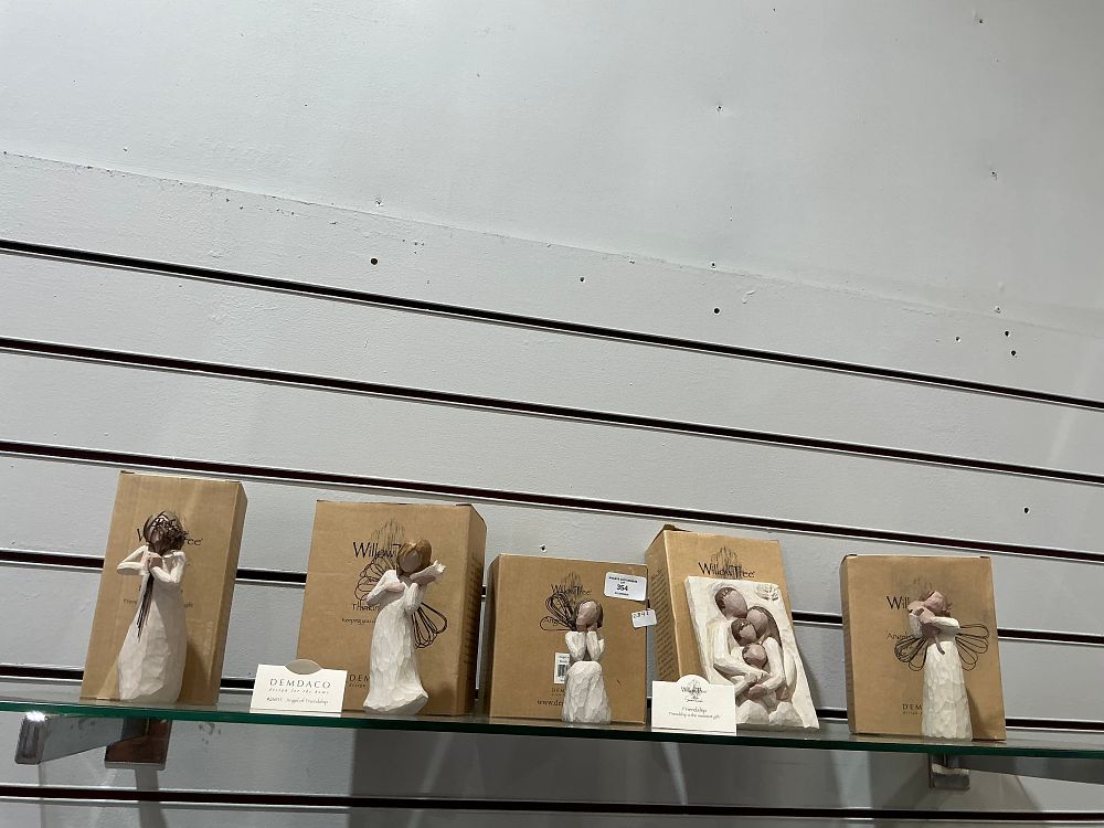 Lot 354: A Collection of Willow Tree by DEMDACO Figurines and a Plaque