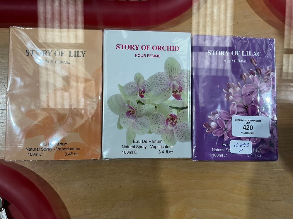 Lot 420: A Trio of Story of... 100ml Eau De Parfum Sprays for Women